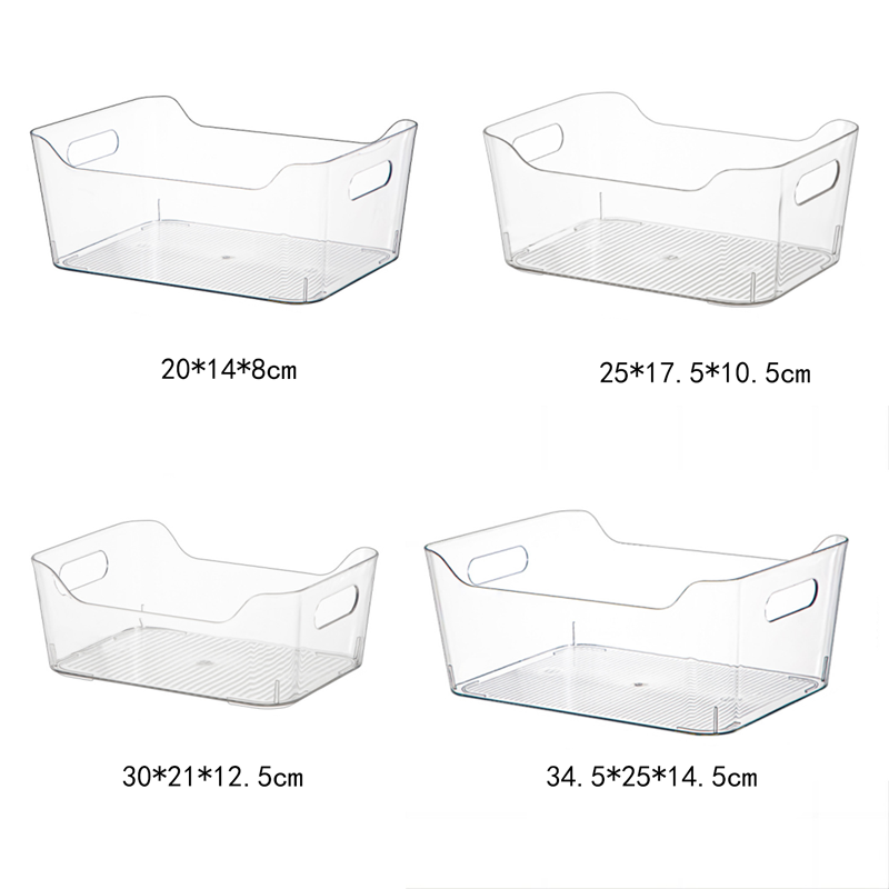 Estante Multitamaño PET Cóncavo Transparente
