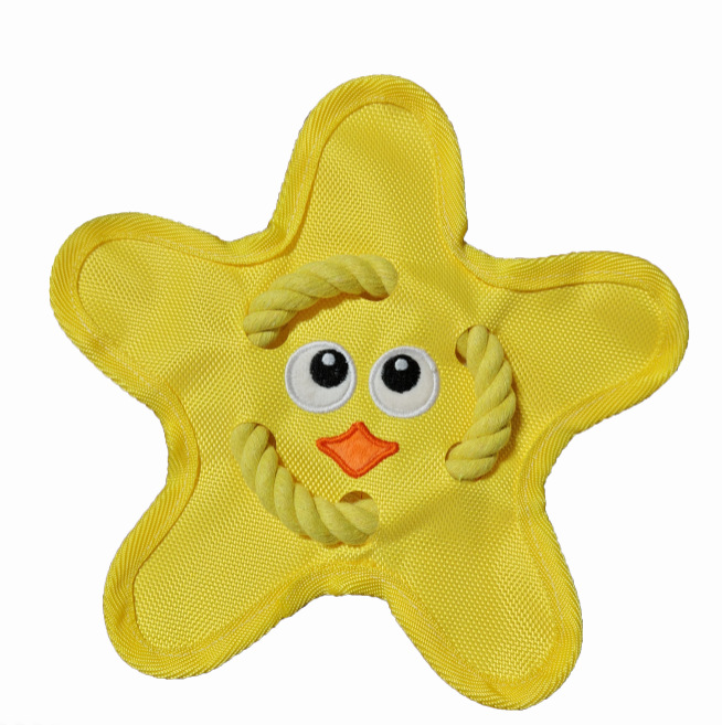 22*22cm para Perro Resistente a La Mordedura para Limpieza Dental Juguete Lona Oxford Amarillo