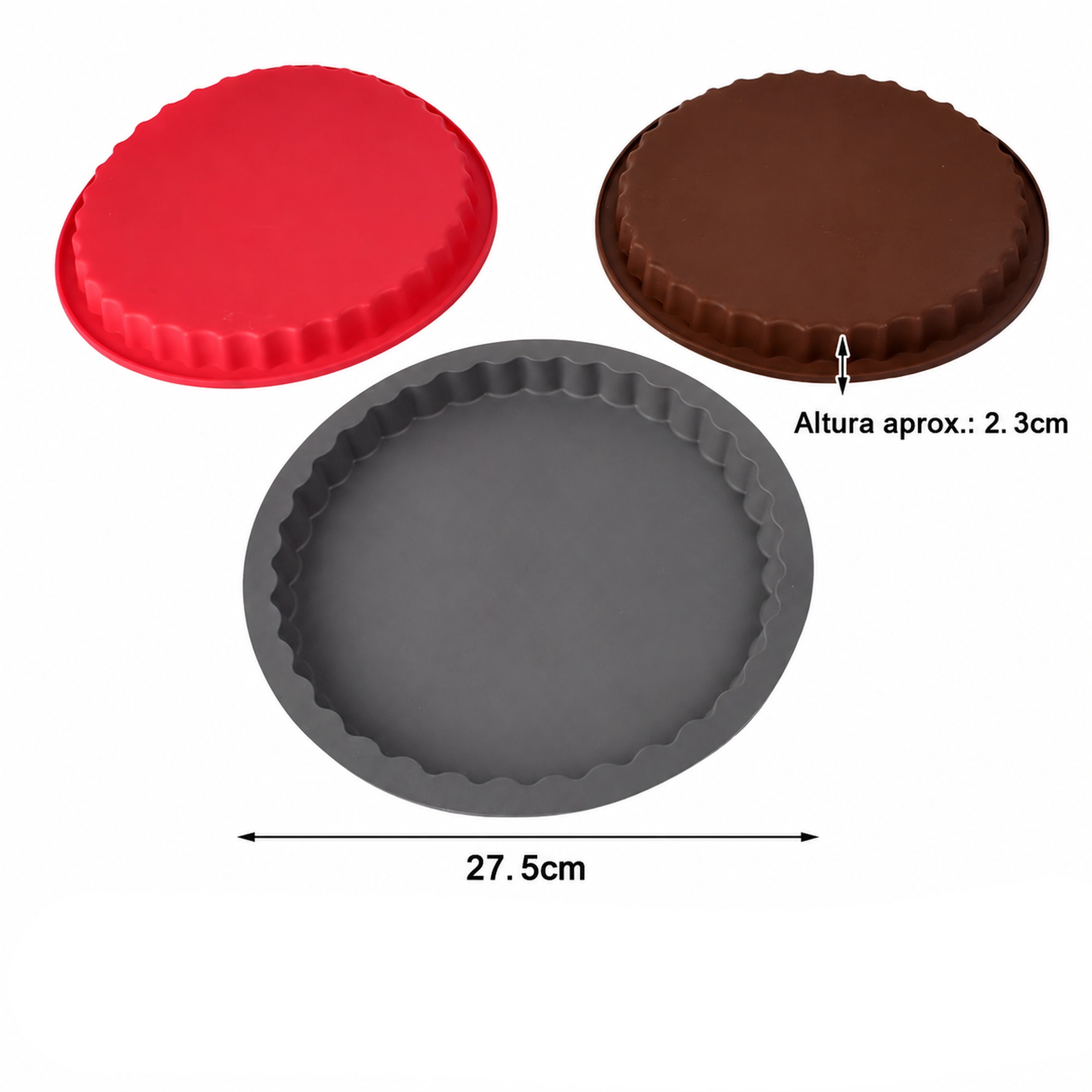 Bandeja para Pizza de Silicona 27.5 × 2.3 cm de Silicona para Cocina image 2