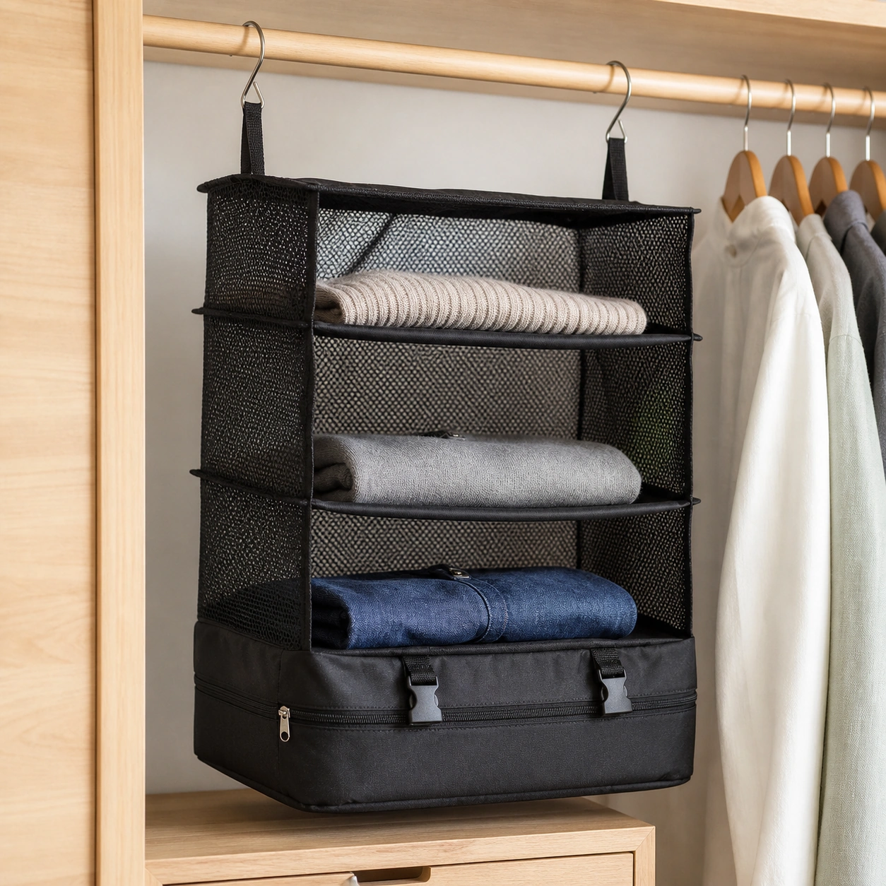 Bolsa Organizadora de Viaje para Ropa 49 × 43 × 5 cm de Tela No Tejida para Ropa