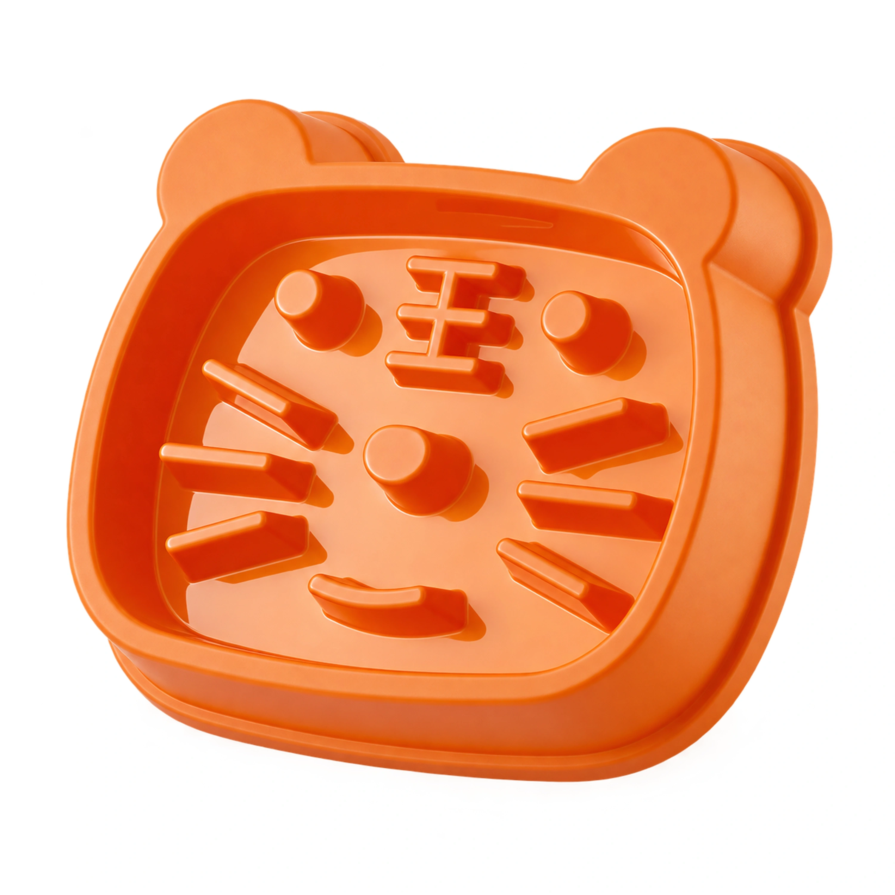 Cuenco de alimentación lenta con cabeza de tigre 25.5x21.5x5.3cm de PP multicolor image 5