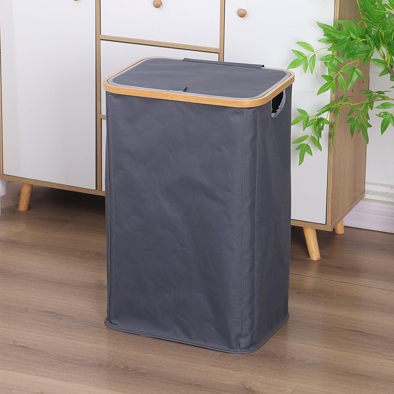 Canasta de Almacenamiento 60×40×30cm Fibra Sintética Gris image 1