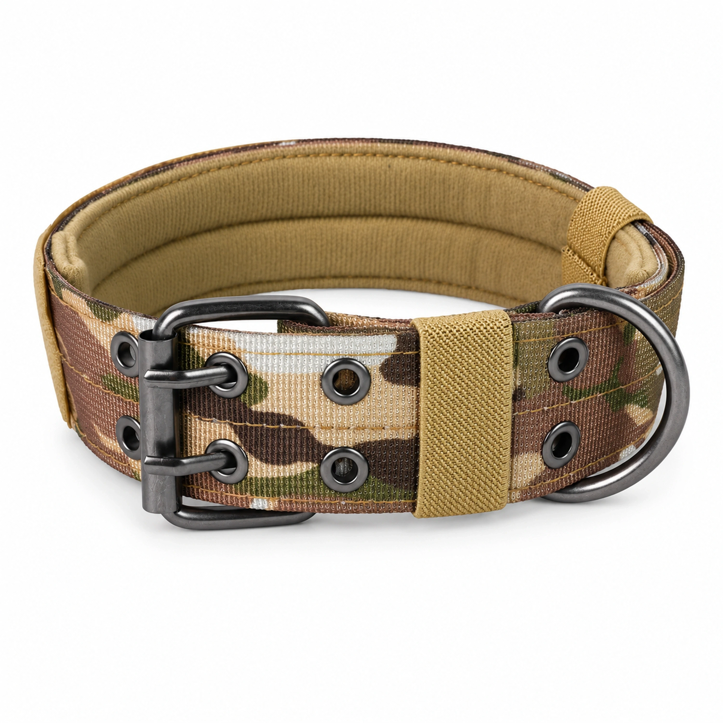 Collar para mascotas 35x35x25cm de nylon color camuflaje talla M