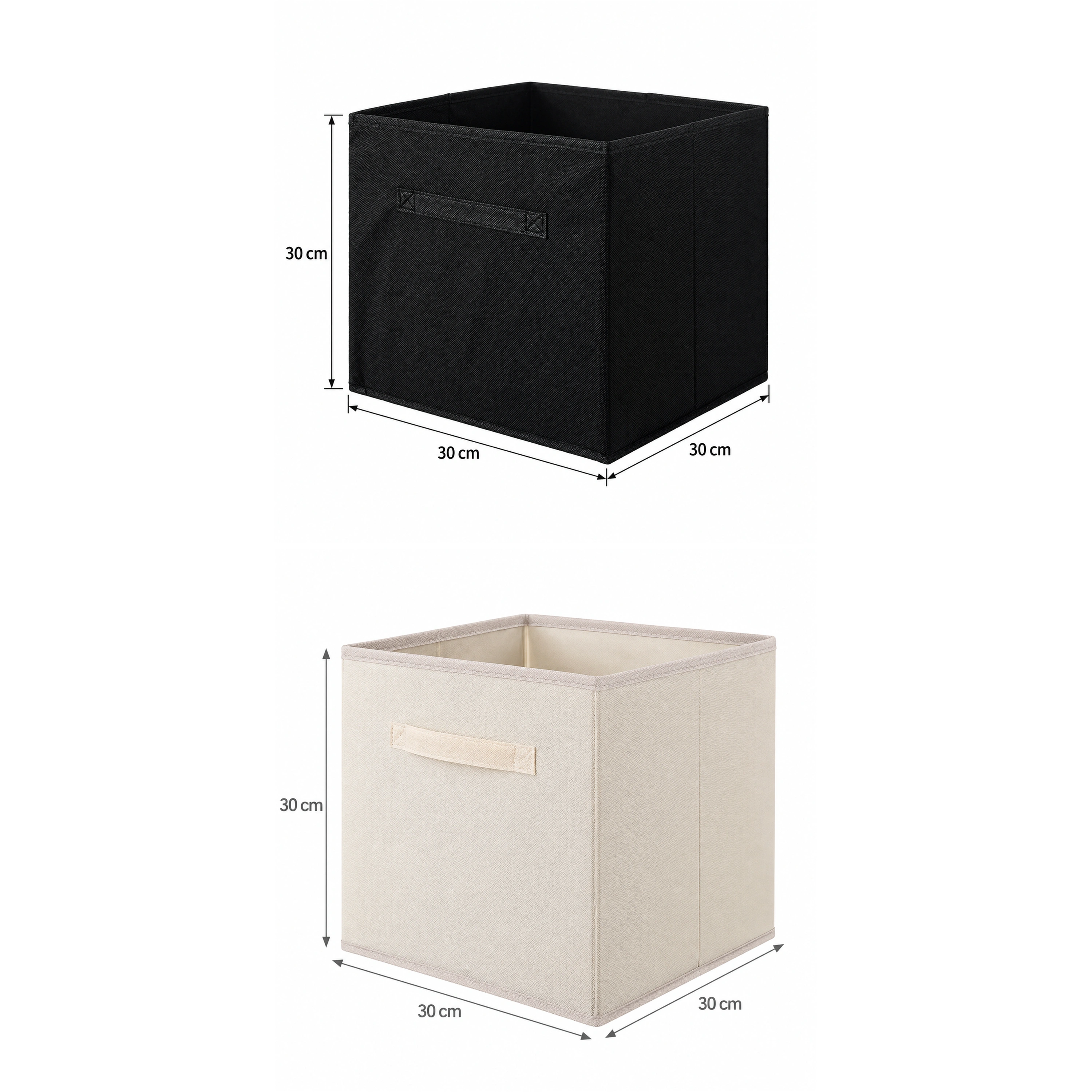 Caja de Almacenamiento de Tela No Tejida 28 × 28 × 28 CM de Fibra Sintética para Ropa image 2