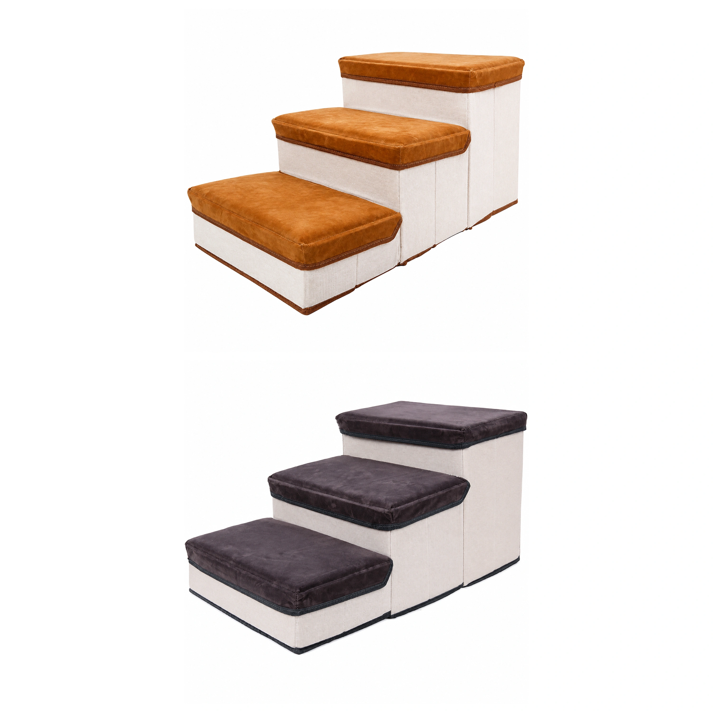 Escalera para Mascotas 35×60×30cm Terciopelo Plegable Reforzada Antideslizante Surtido