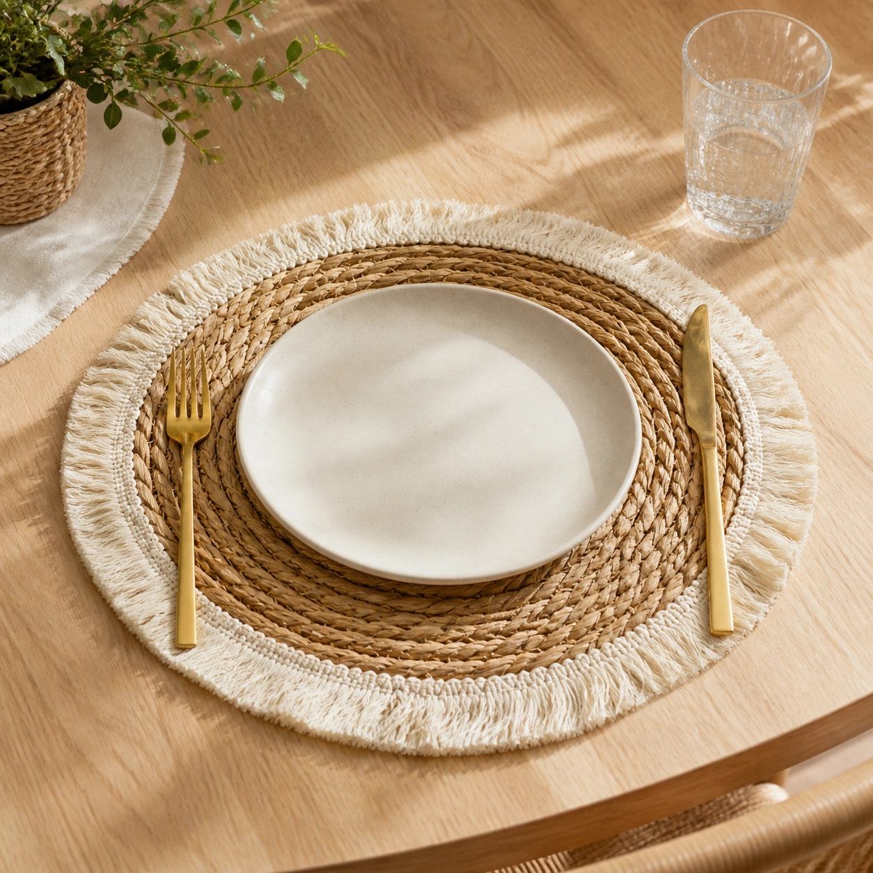 Mantel Individual Ø38 cm de Poliéster para Mesa