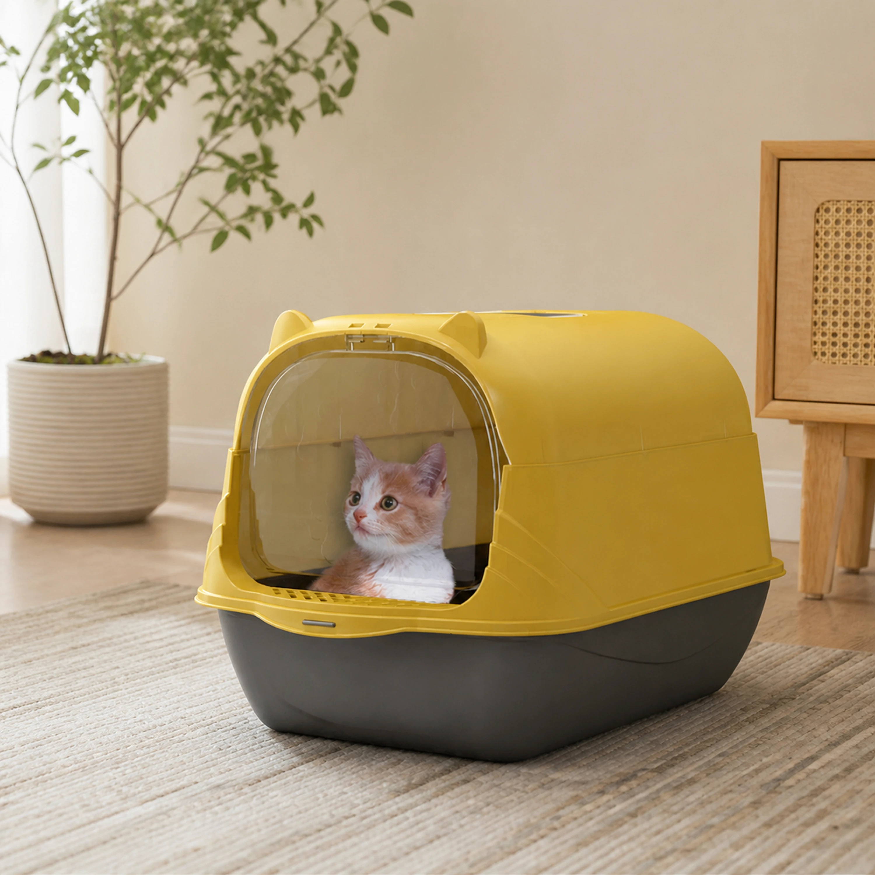 Caja de Arena para Gatos 34×36×50cm Plástico Surtido