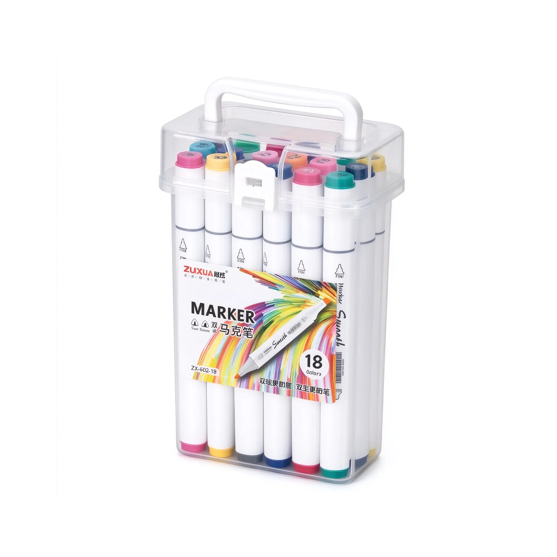Marcador de Tinta Permanente Doble Punta Plástico para Oficina Multiespecificación