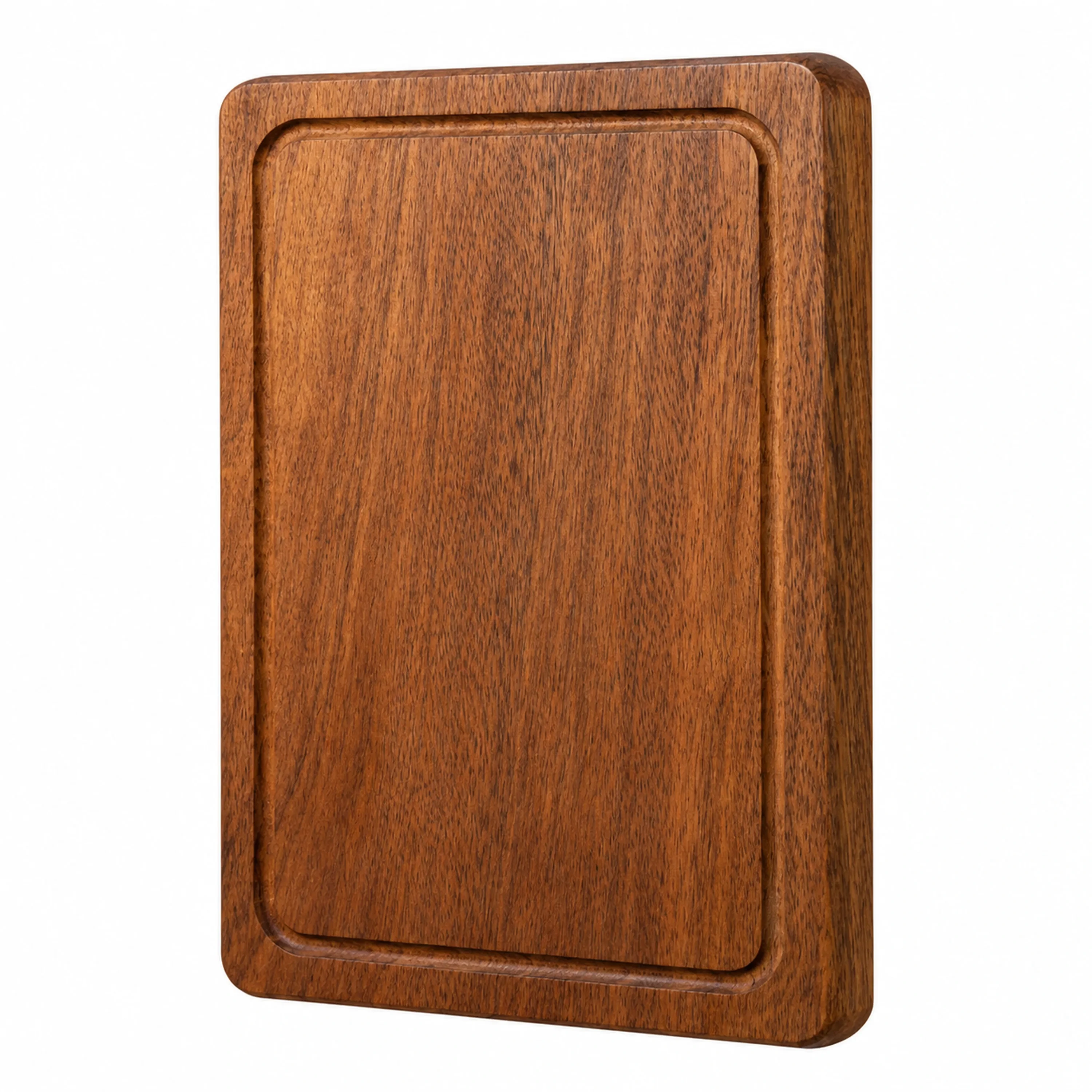 Bandeja para Bistec Rectangular de Restaurante 30x20cm de Bambú Color Madera Oscuro