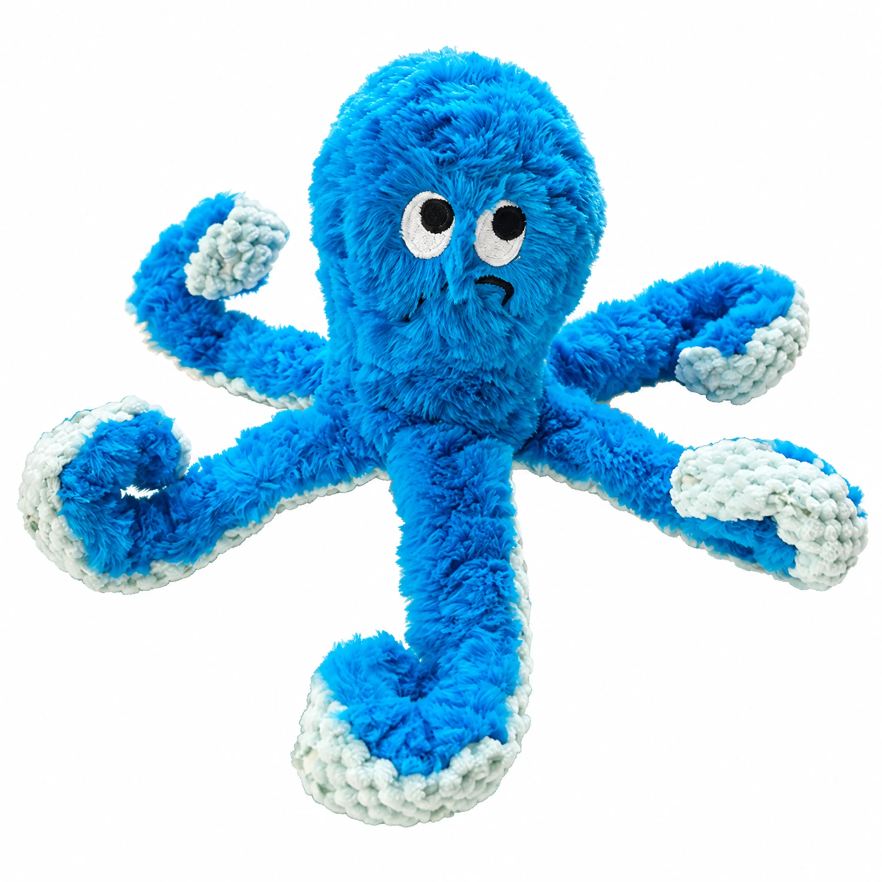 Juguete Mordedor Sonoro de Peluche en Forma de Pulpo para Mascotas 11*12.5cm Azul image 2