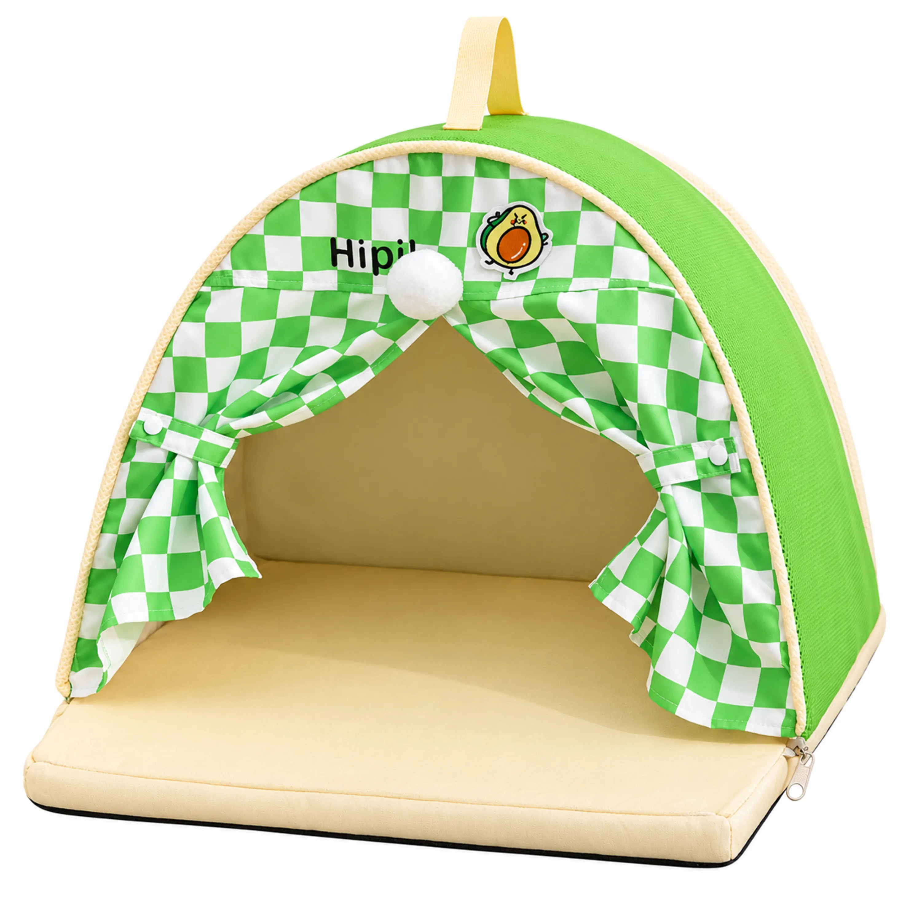 Cama Tipo Tienda para Mascotas con Aguacate de Poliéster