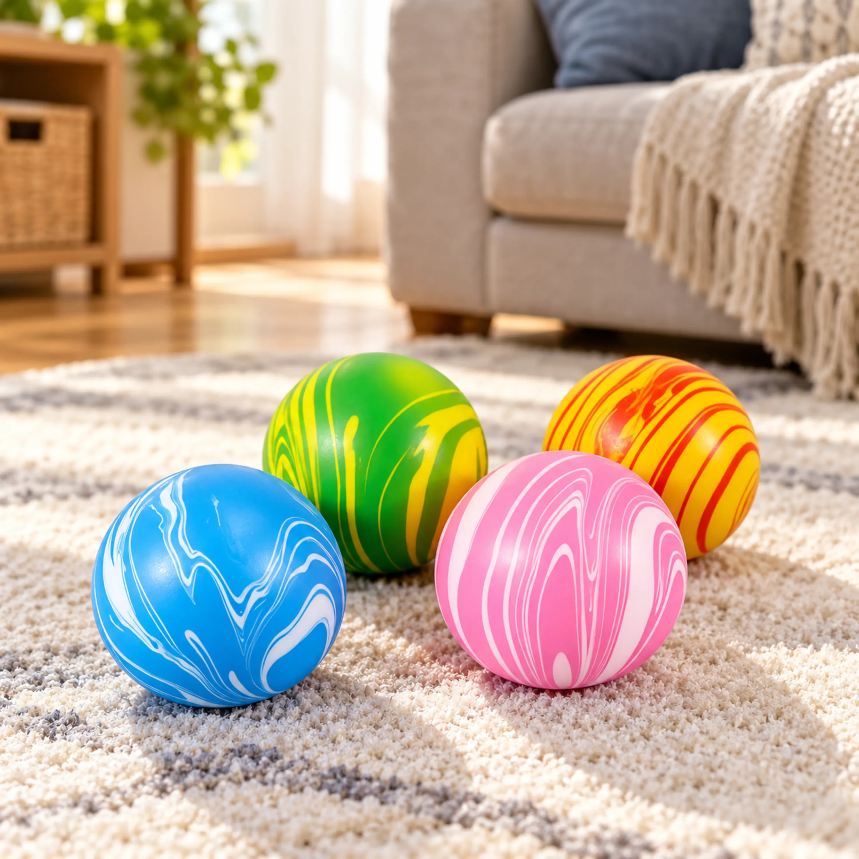 6cm Pelota para Perro Caucho Surtido