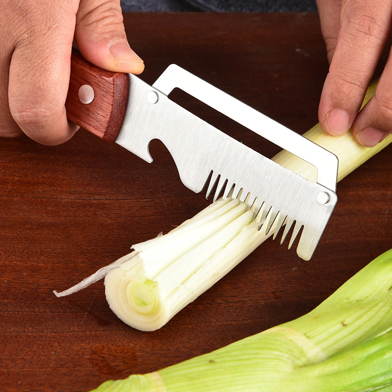 Cortador de Cebollín 19.5 × 3.7 CM de Acero Inoxidable para Cocina