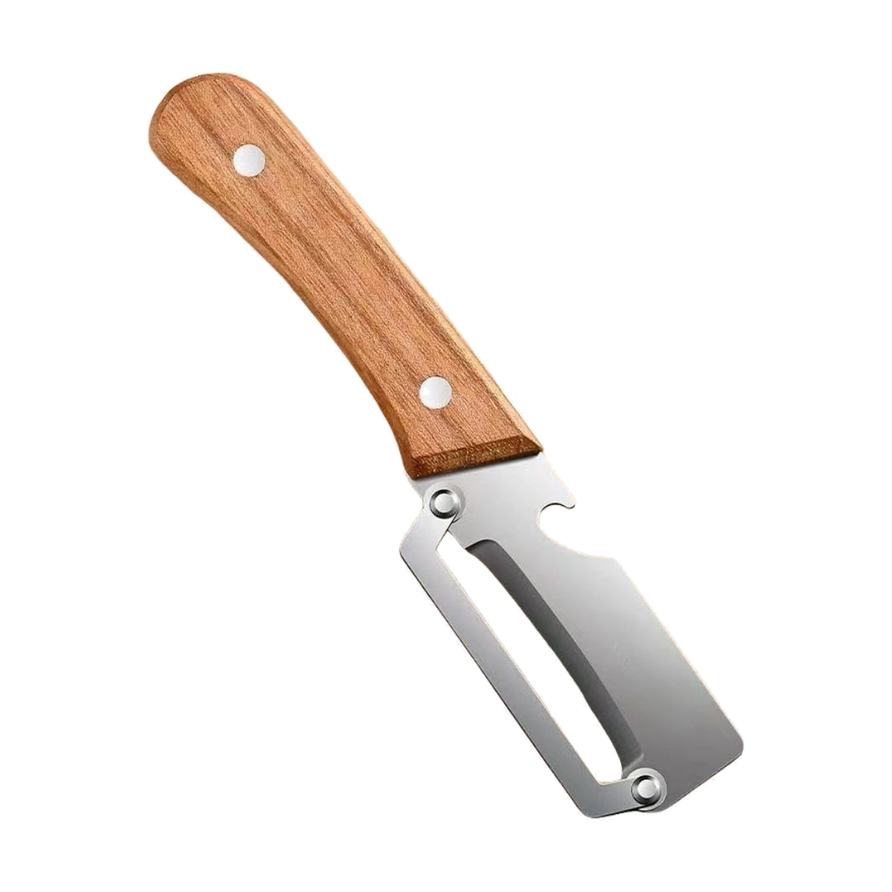 Pelador de Verduras 20 × 4 × 2 CM de Hierro y Madera para Cocina image 2