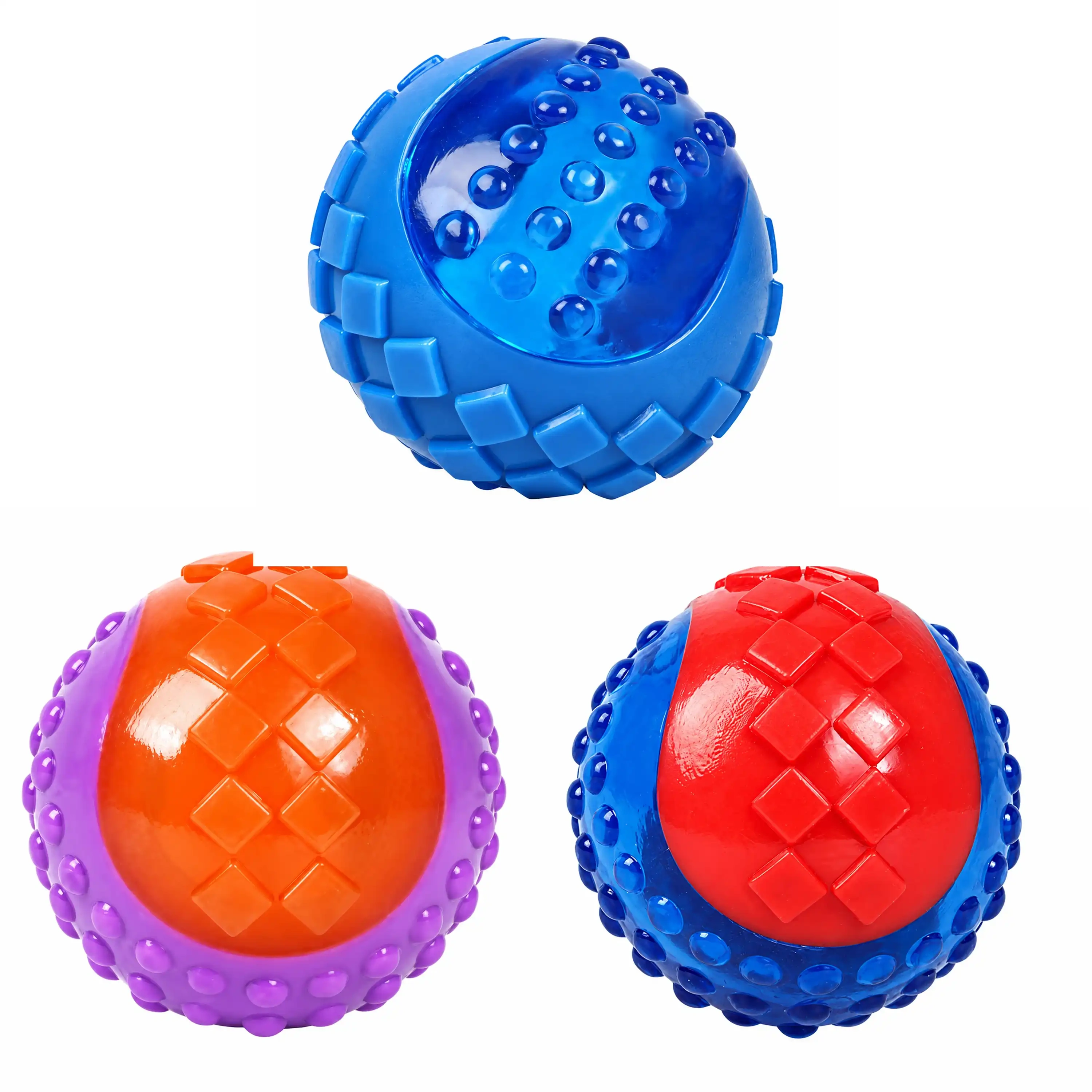 Juguete Mordedor Pelota para Perros 6.5cm de Plástico Luminoso Surtido