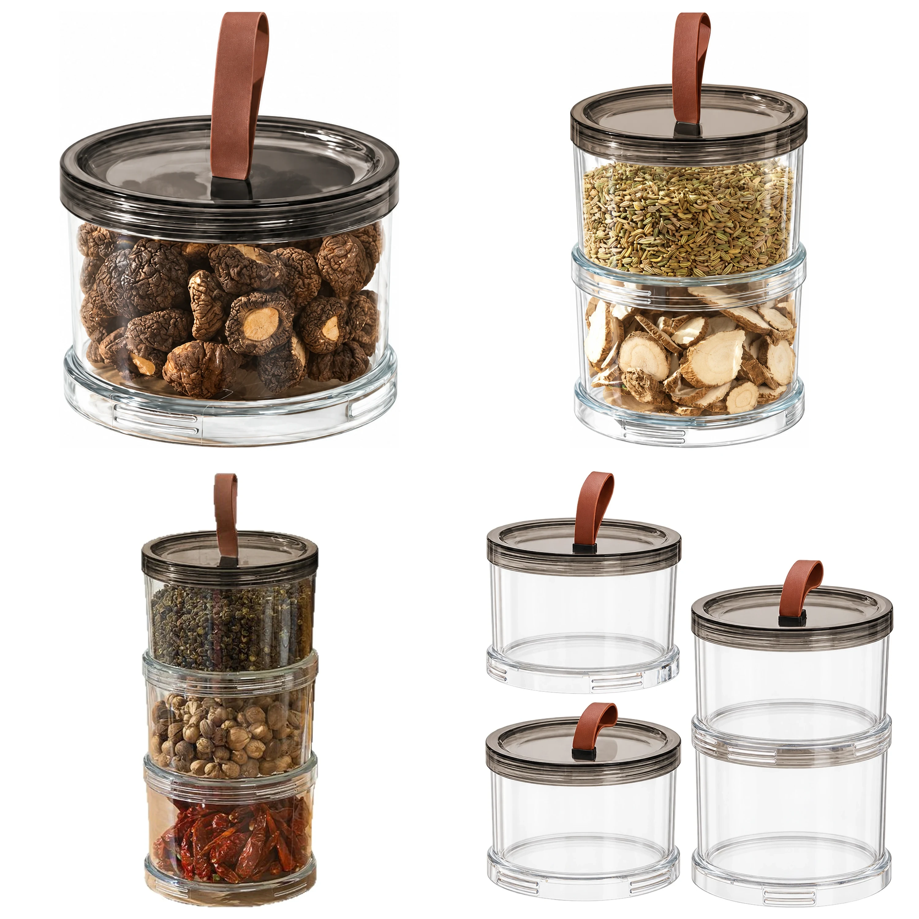 Caja Organizadora de Especias 5.5 × 9.5 × 9.5 CM de Plástico para Cocina