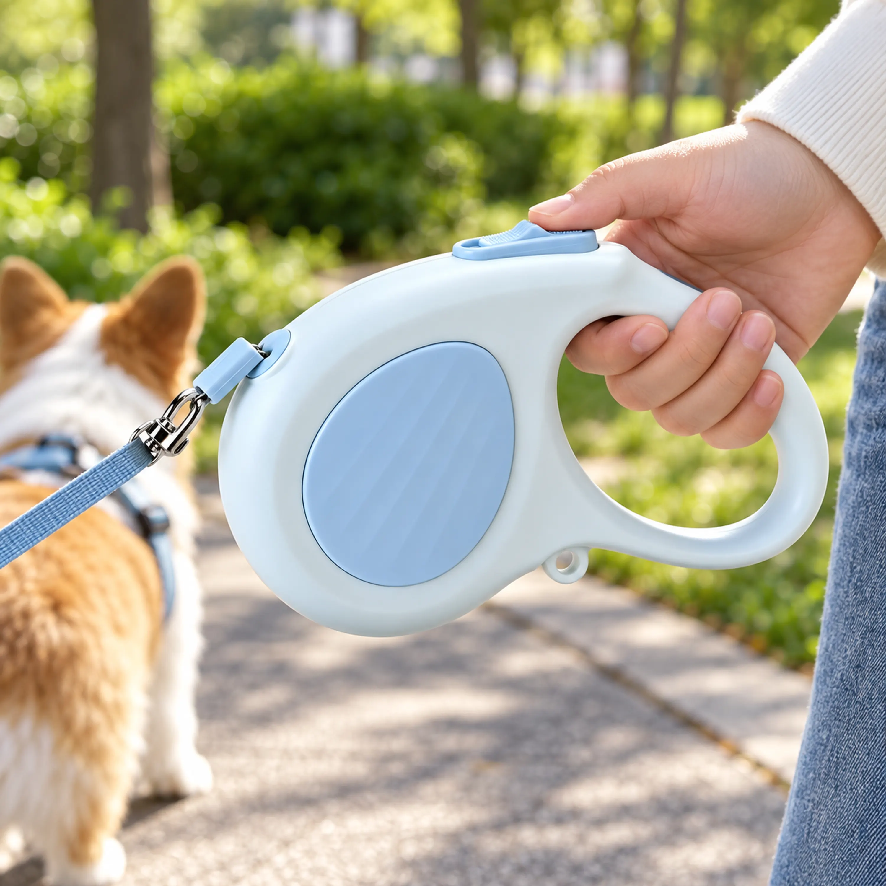 Varios Tamaños Correa Retráctil Automática para Perros de Plástico Surtido