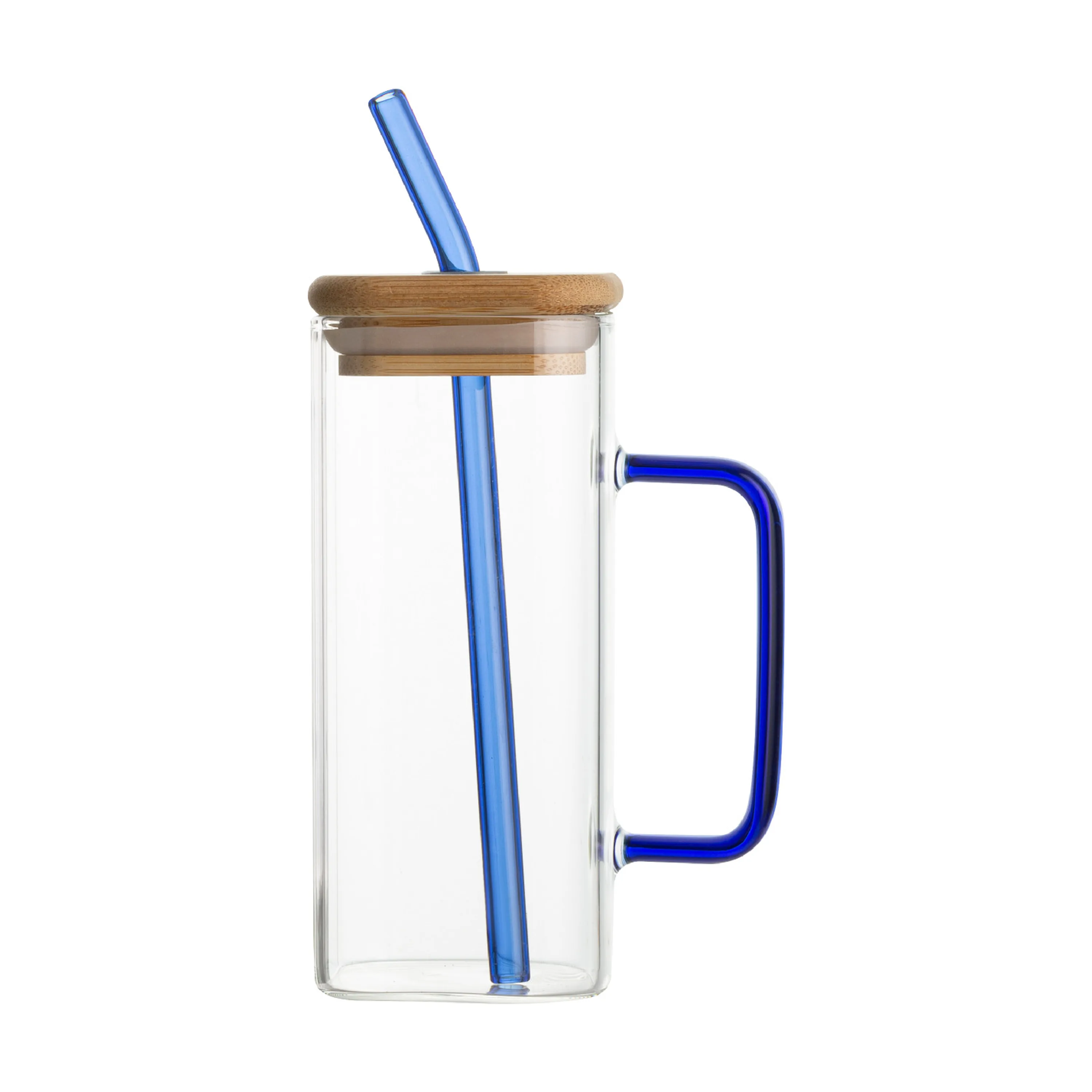 Vaso Cuadrado Multicolor 6×6×13.5CM de Vidrio para Bebidas image 6