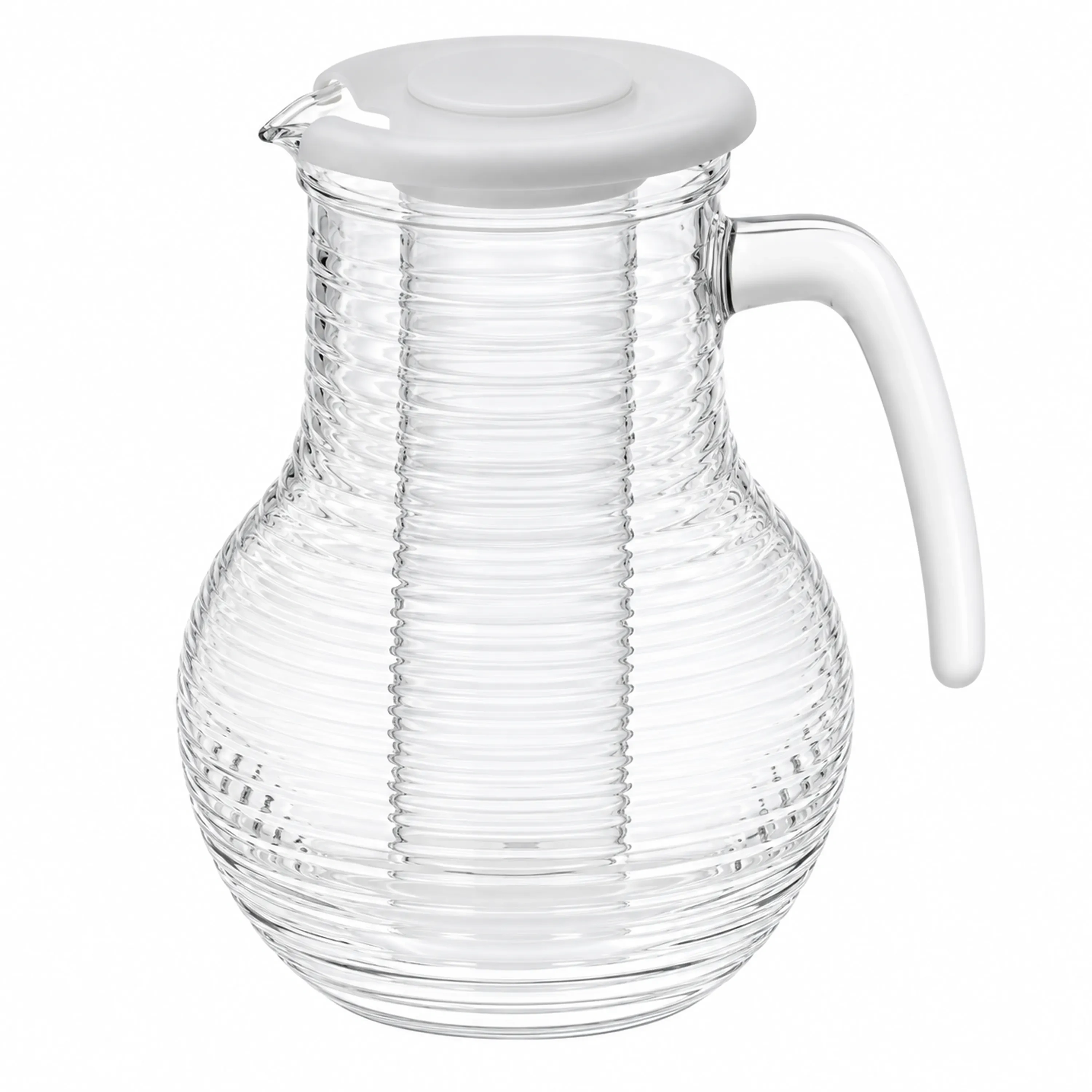 Jarra de Agua Fría de Gran Capacidad para Refrigerador 21*19cm de Vidrio Transparente