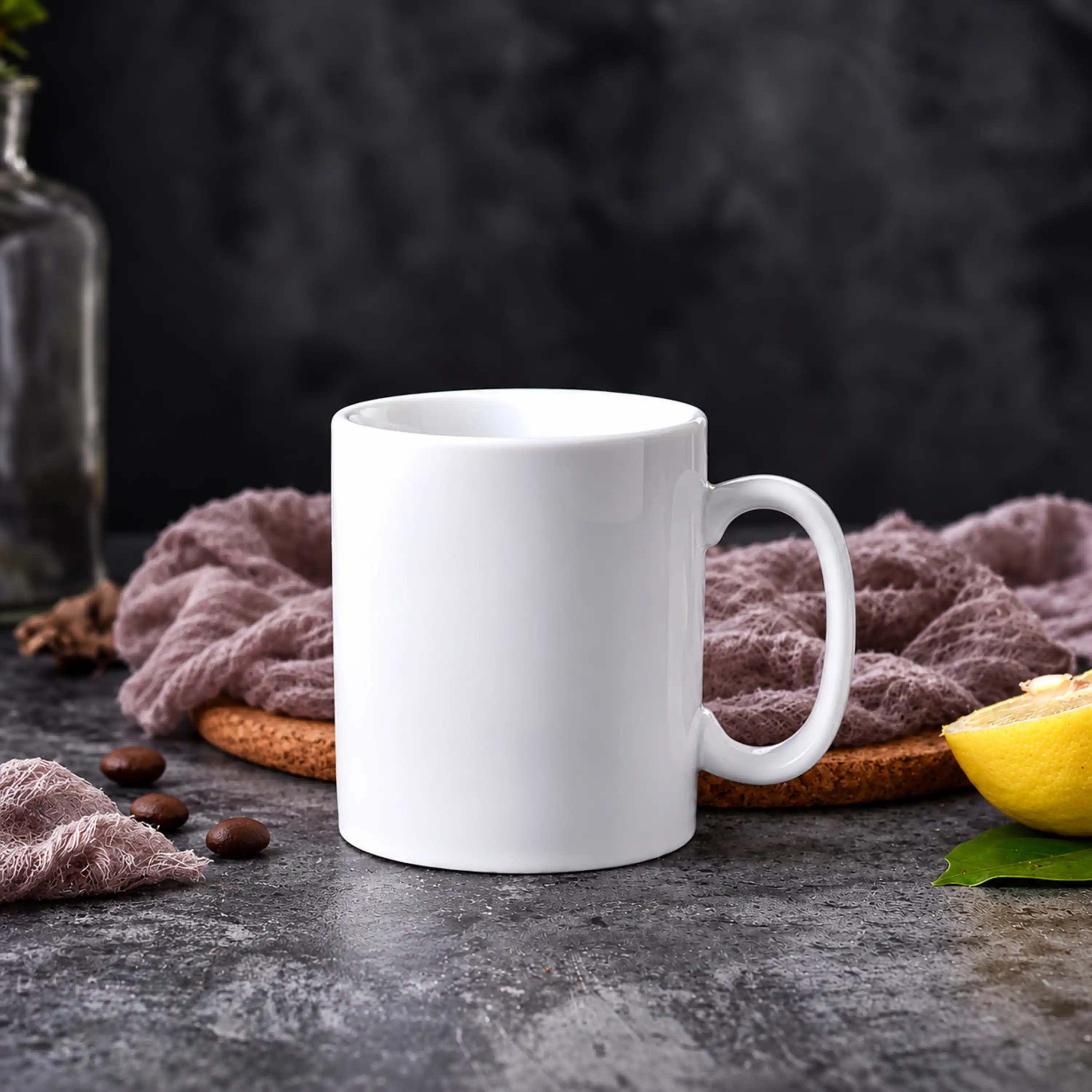 Taza de Oficina 11.5*9.6cm de Cerámica Blanco