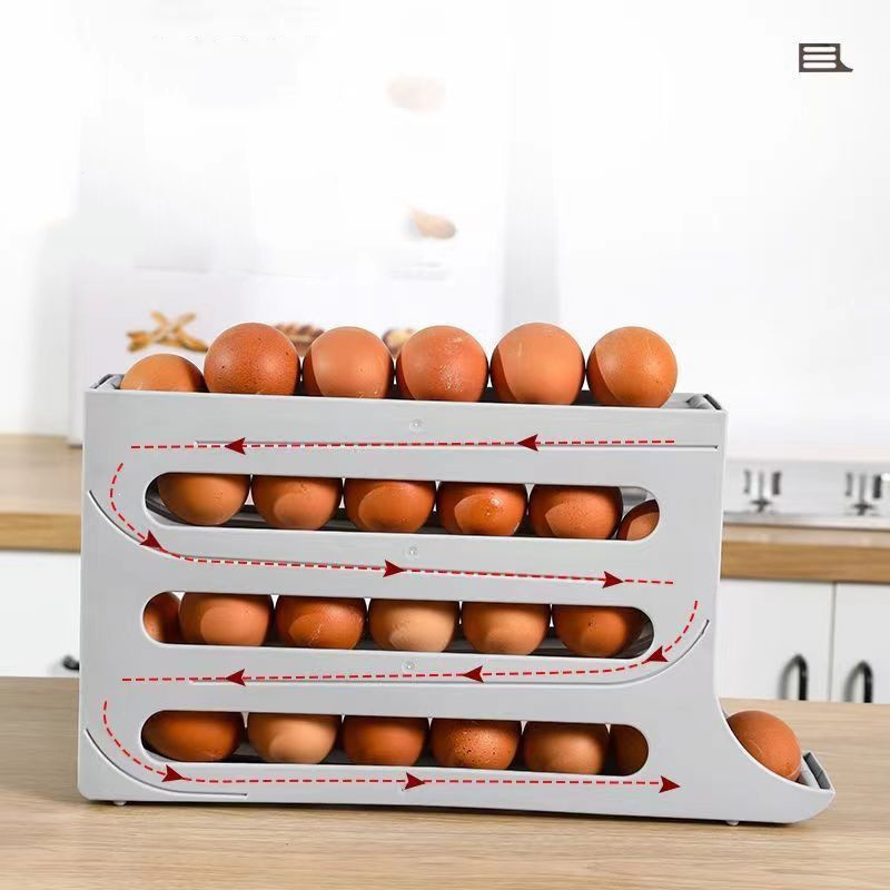 Caja Organizadora de Huevos 18 × 7 × 32 CM de Plástico para Nevera