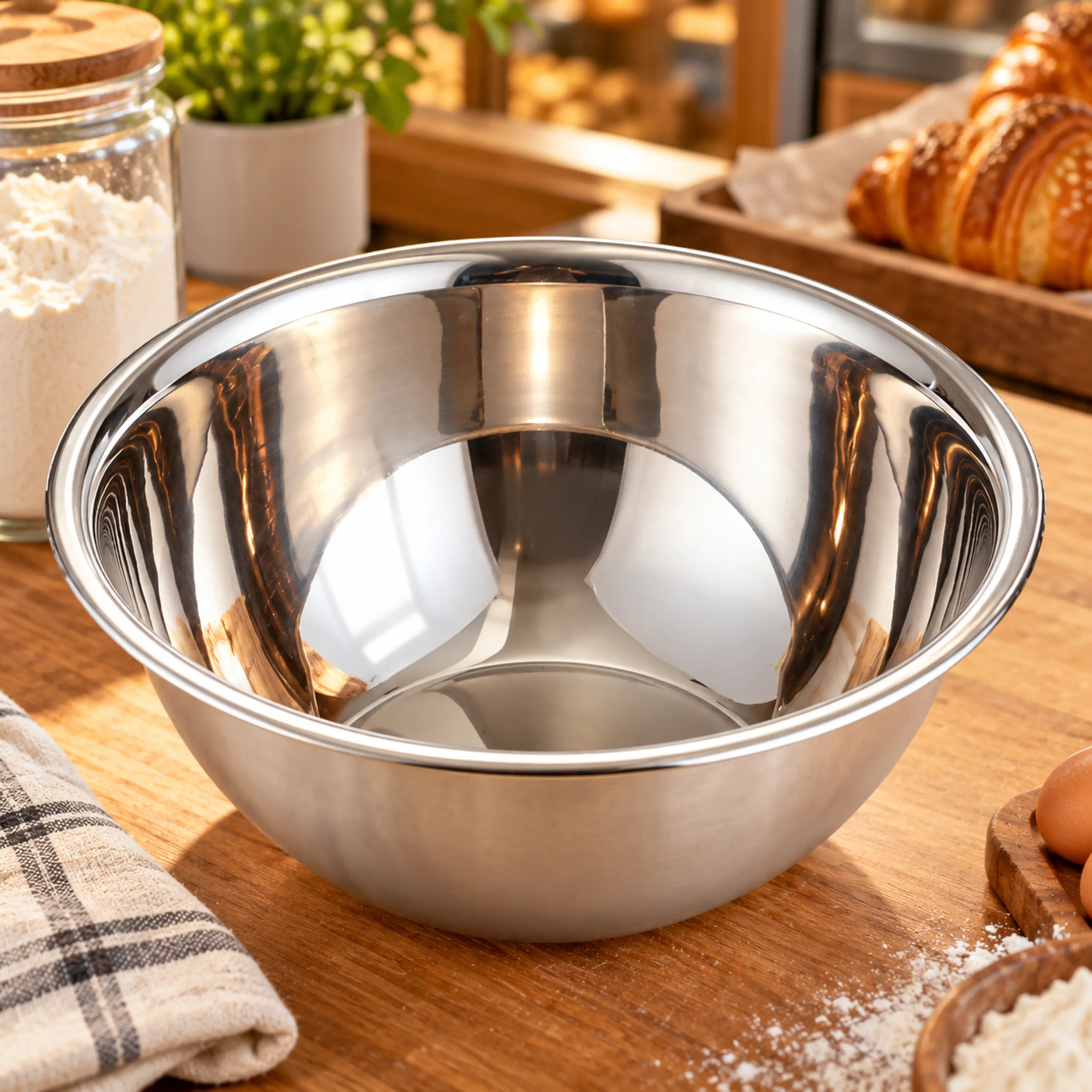 Fuente para Sopa 20×20×14cm de Acero Inoxidable para Cocina