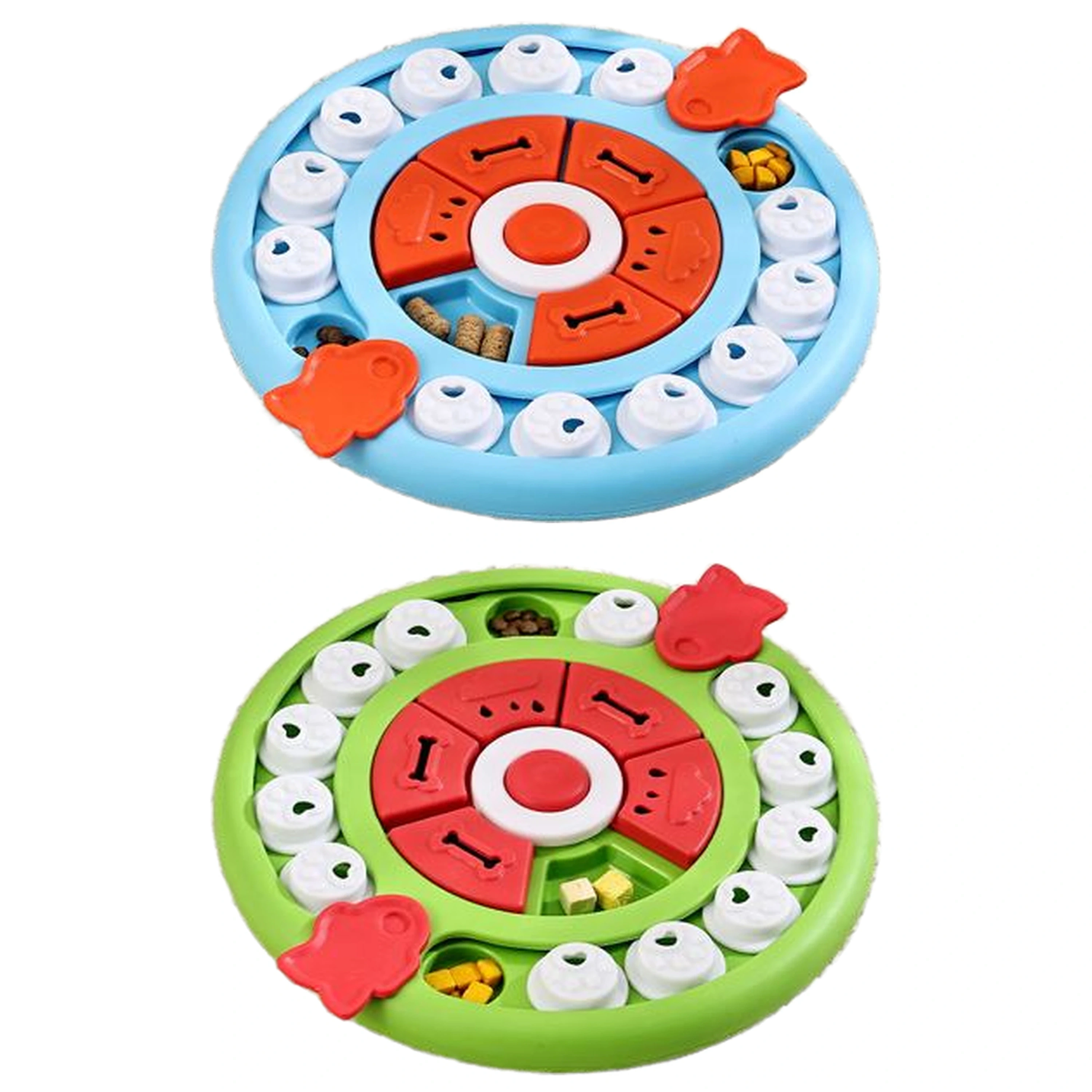 Comedero Lento en Forma de Pizza para Perros 28*28*3.5cm de Plástico Surtido