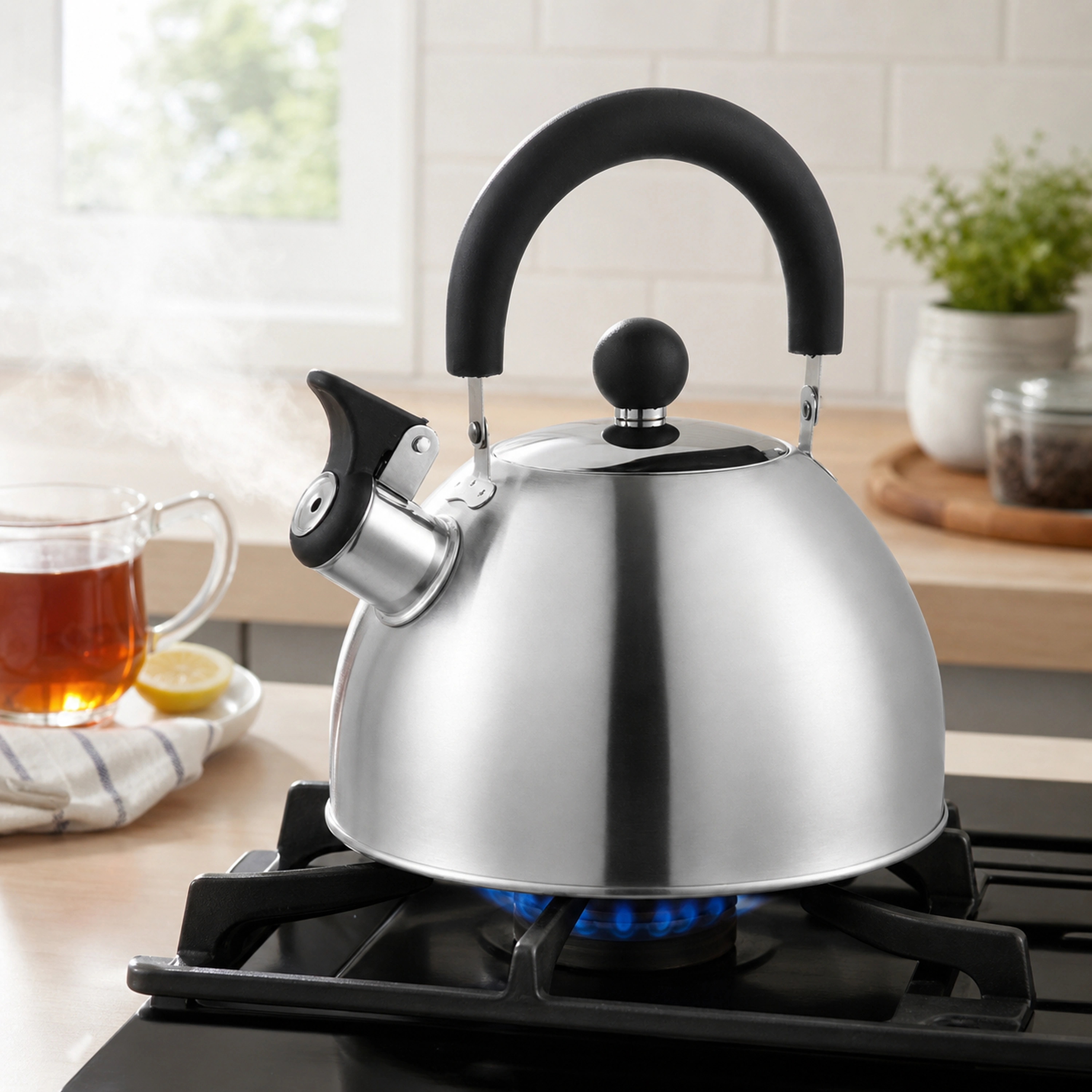 Tetera Silbadora de Acero Inoxidable 2.5L