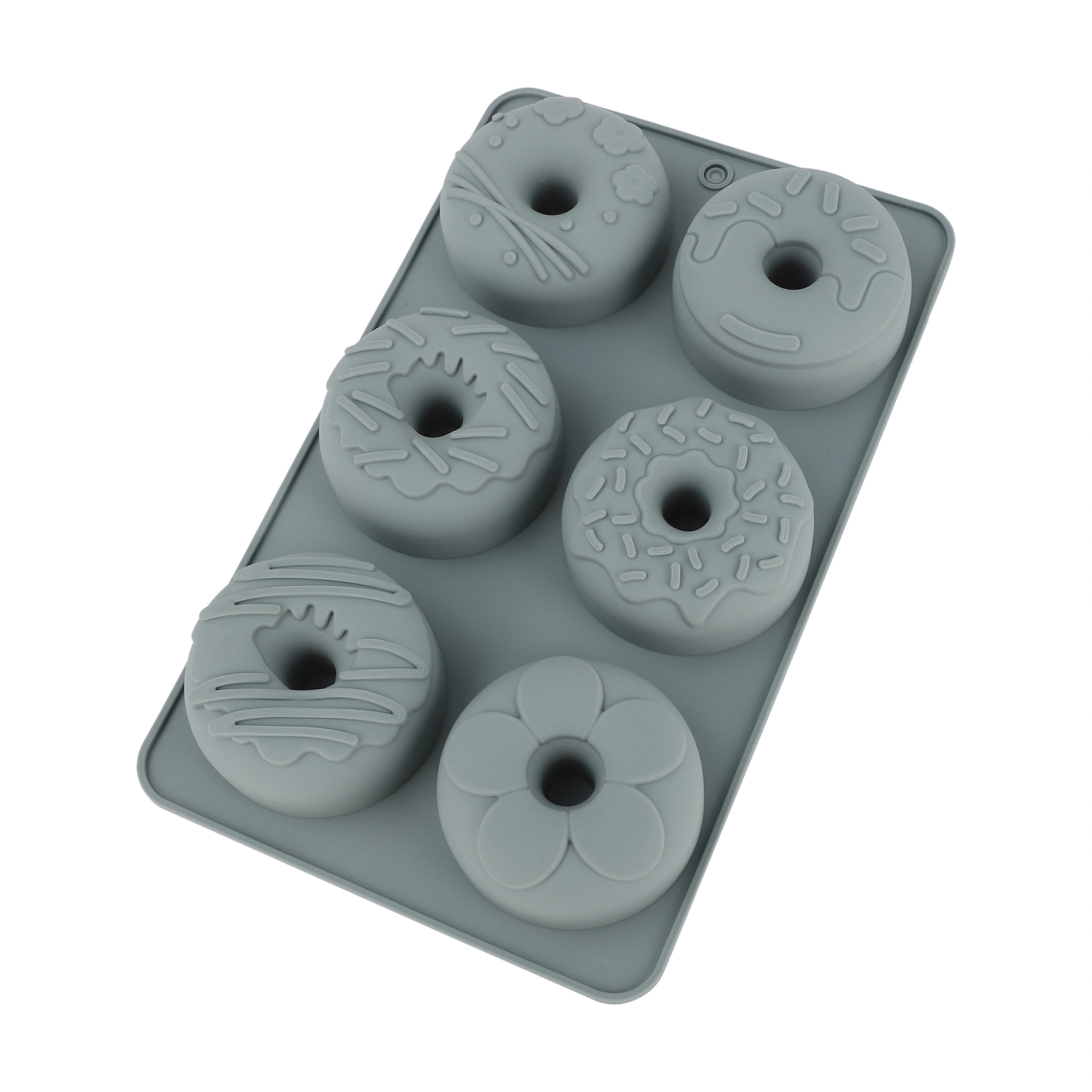 Molde de silicona para donas, 6 cavidades antiadherente