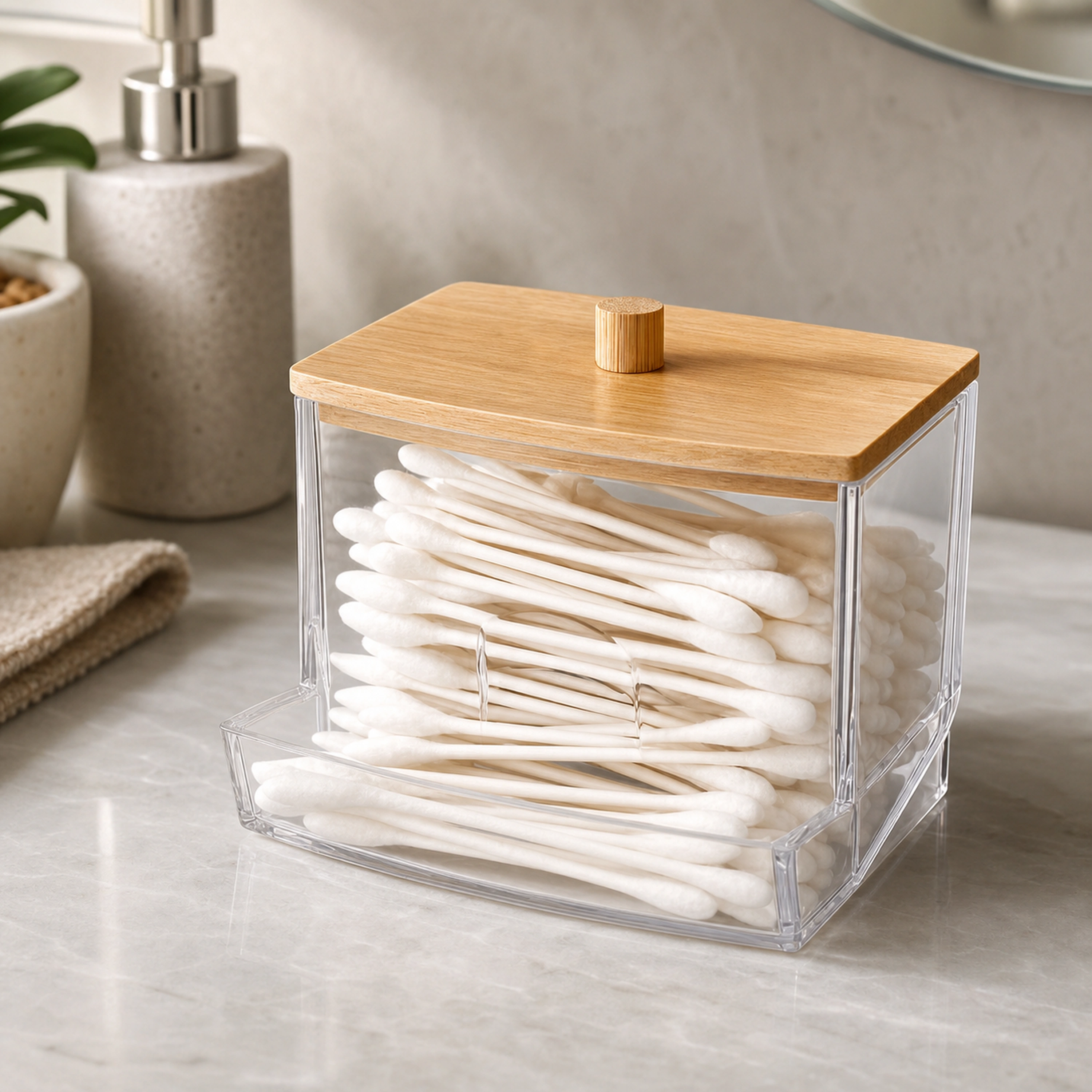 Caja Organizadora de Plastico Transparente con Tapa 8.8x7x7.8cm image 1