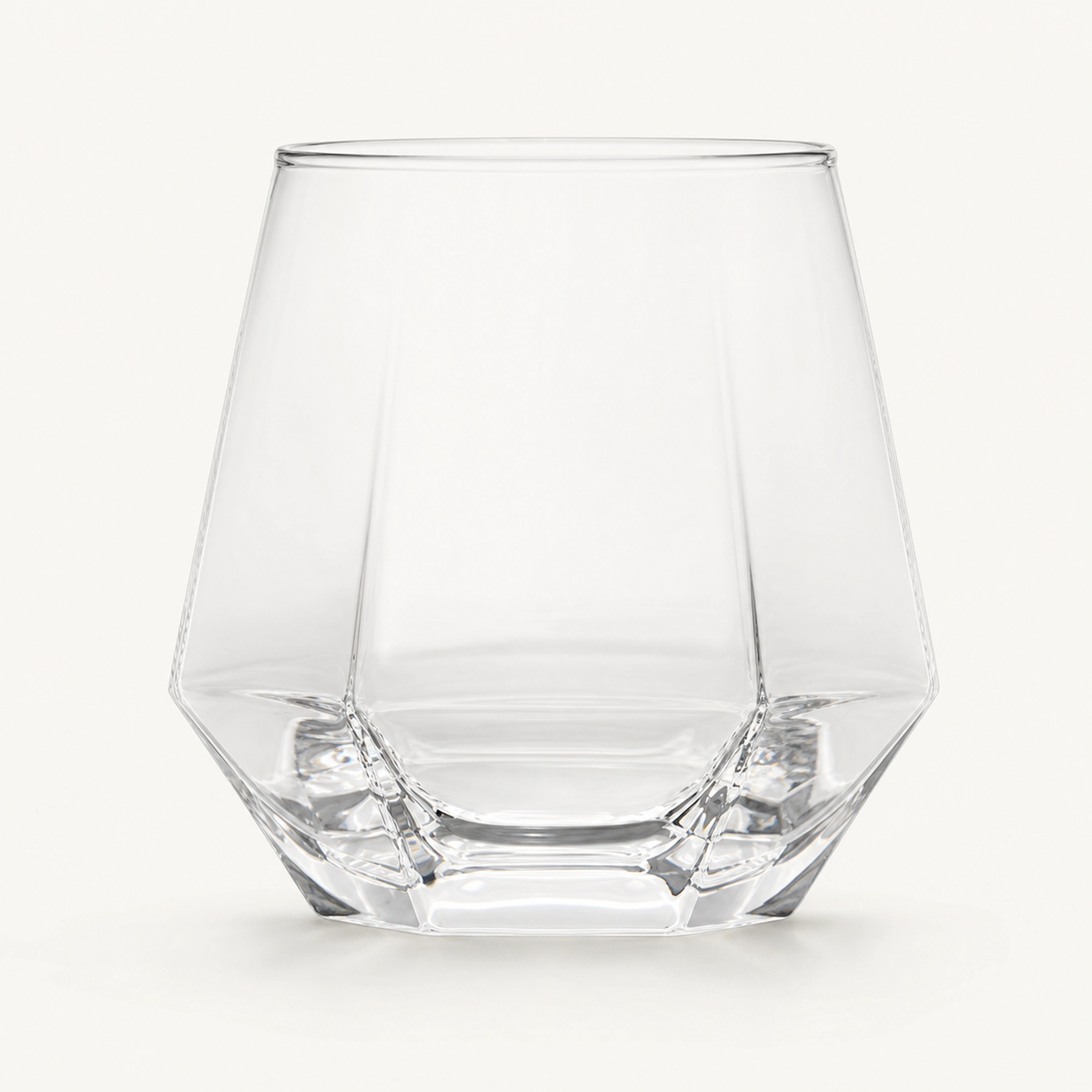 Vasos de Vidrio Hexagonal para Bebidas 9.3x6.7cm