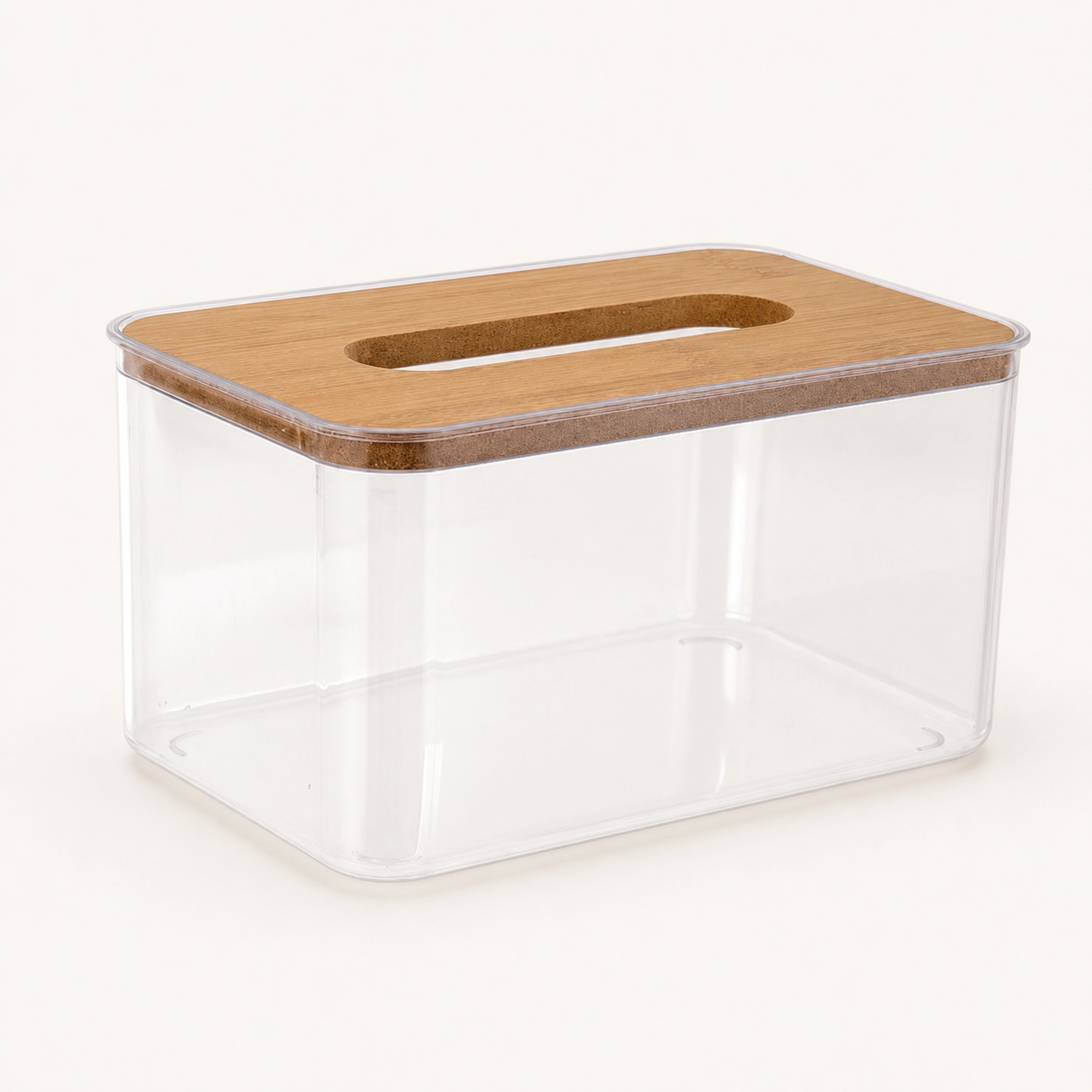 Caja para Servilletas de Plastico Transparente 18.5x11.5x10.5cm