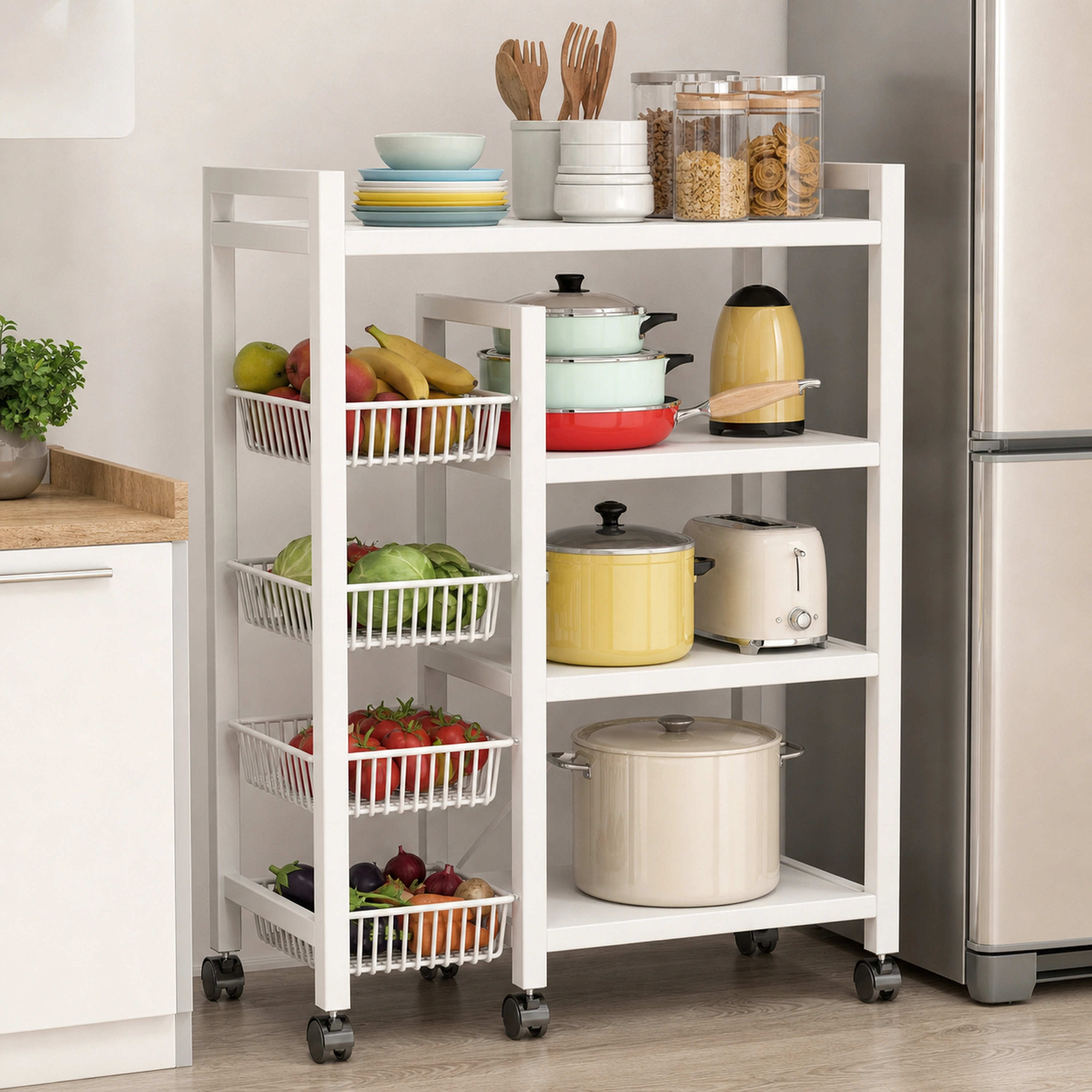 Estante Organizador de Cocina Plegable Multi-nivel image 1