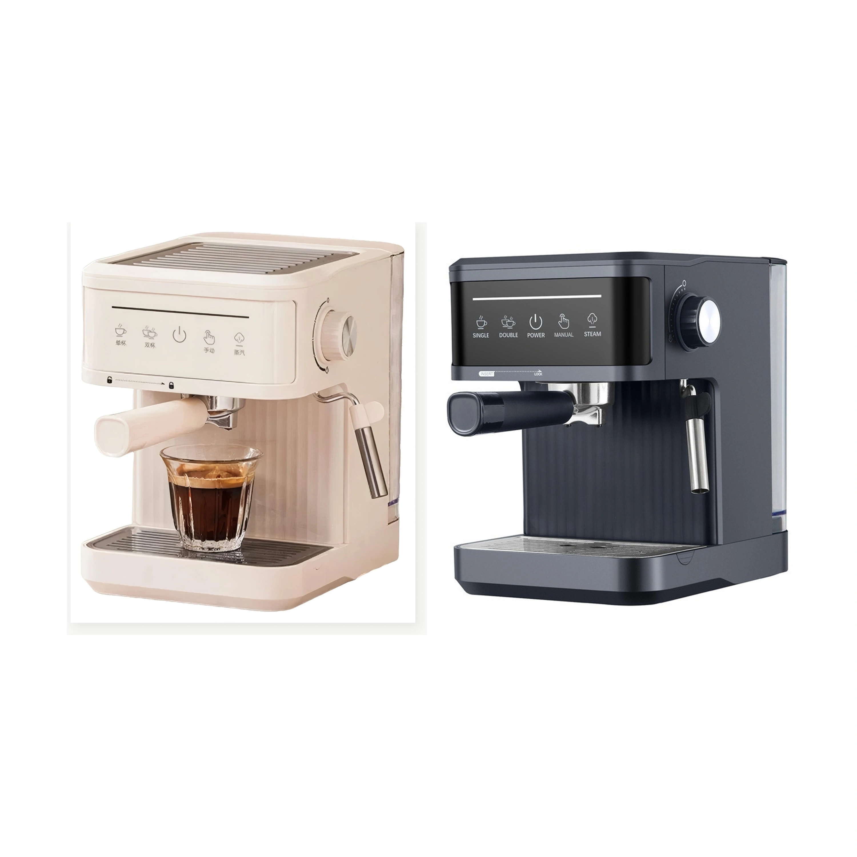 Cafetera Espresso Semiautomática 20 Bar con Espumador de Leche