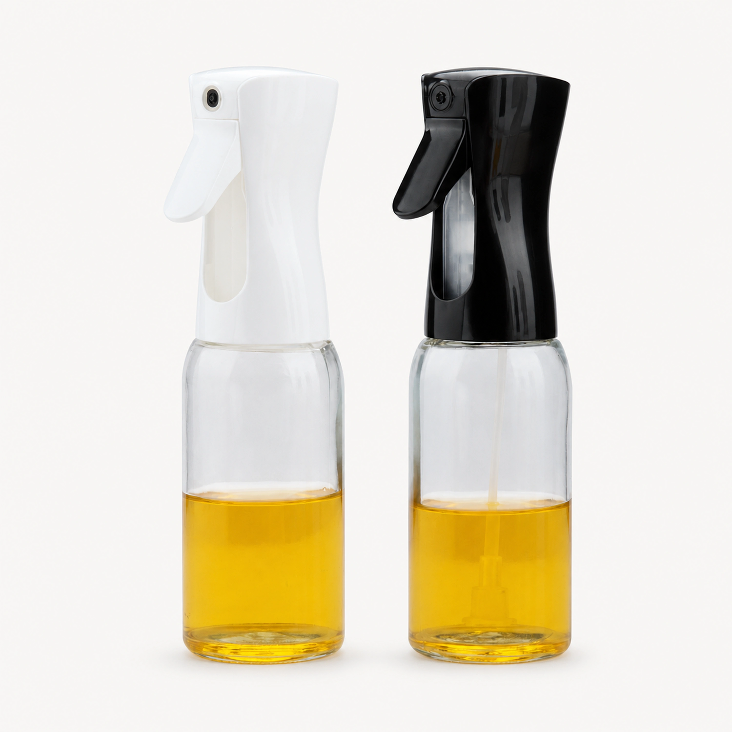 Rociador de aceite de vidrio y plástico antigoteo transparente, 220 ml image 2