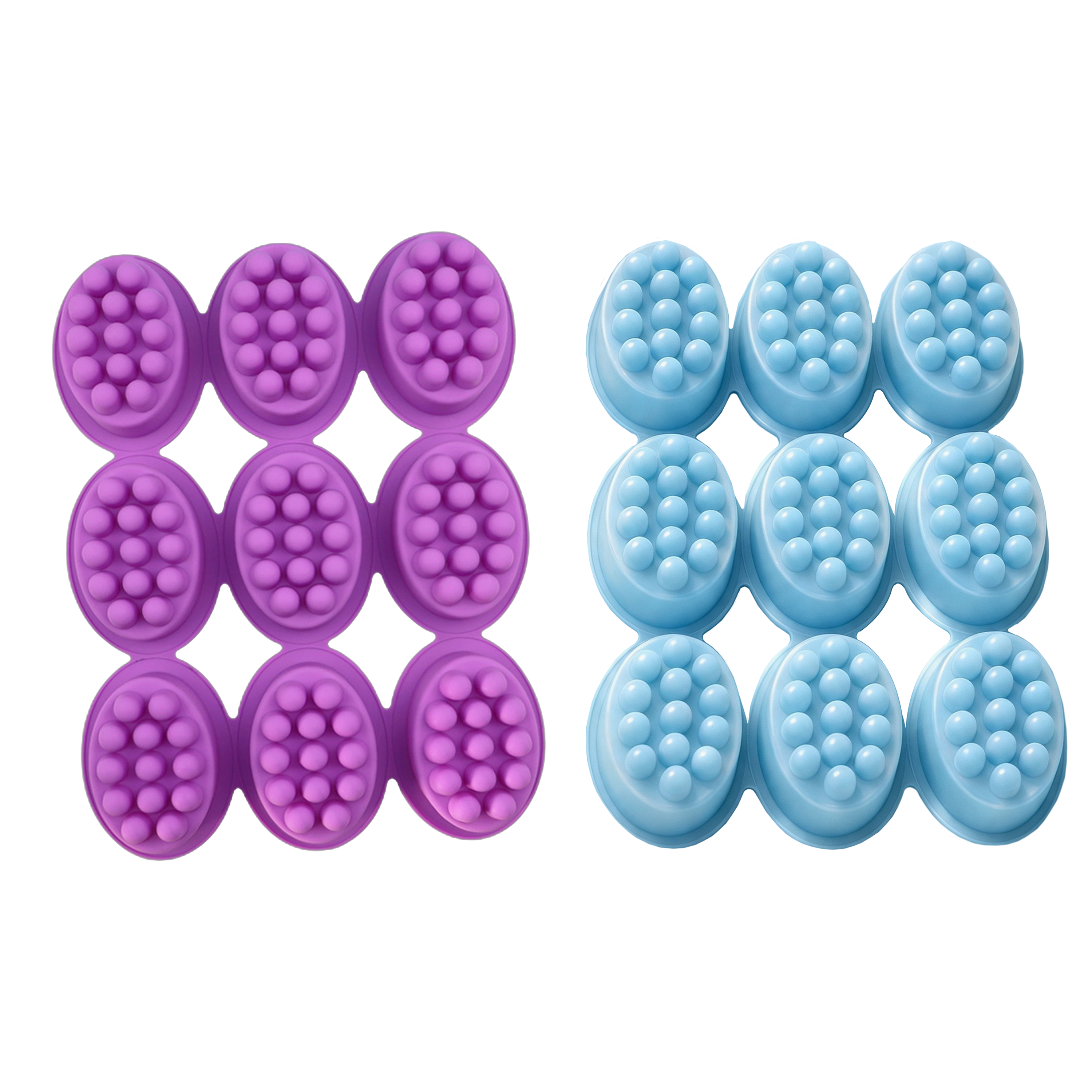 Molde de Silicona para Jabones Oval 9 Cavidades 30.7x23cm