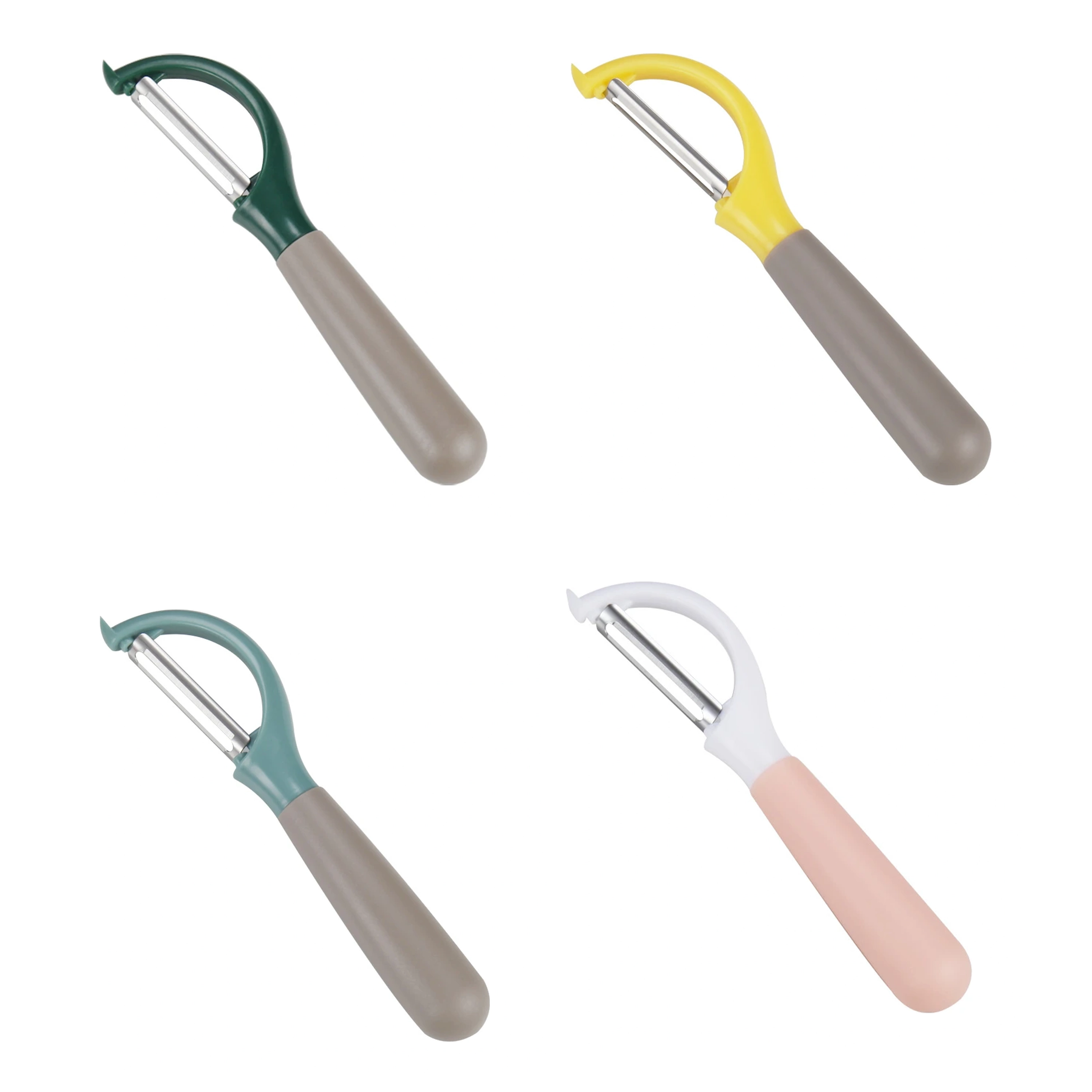 Pelador frutas verduras Silicona+Metal cocina mango ergonómico 17*2cm image 2