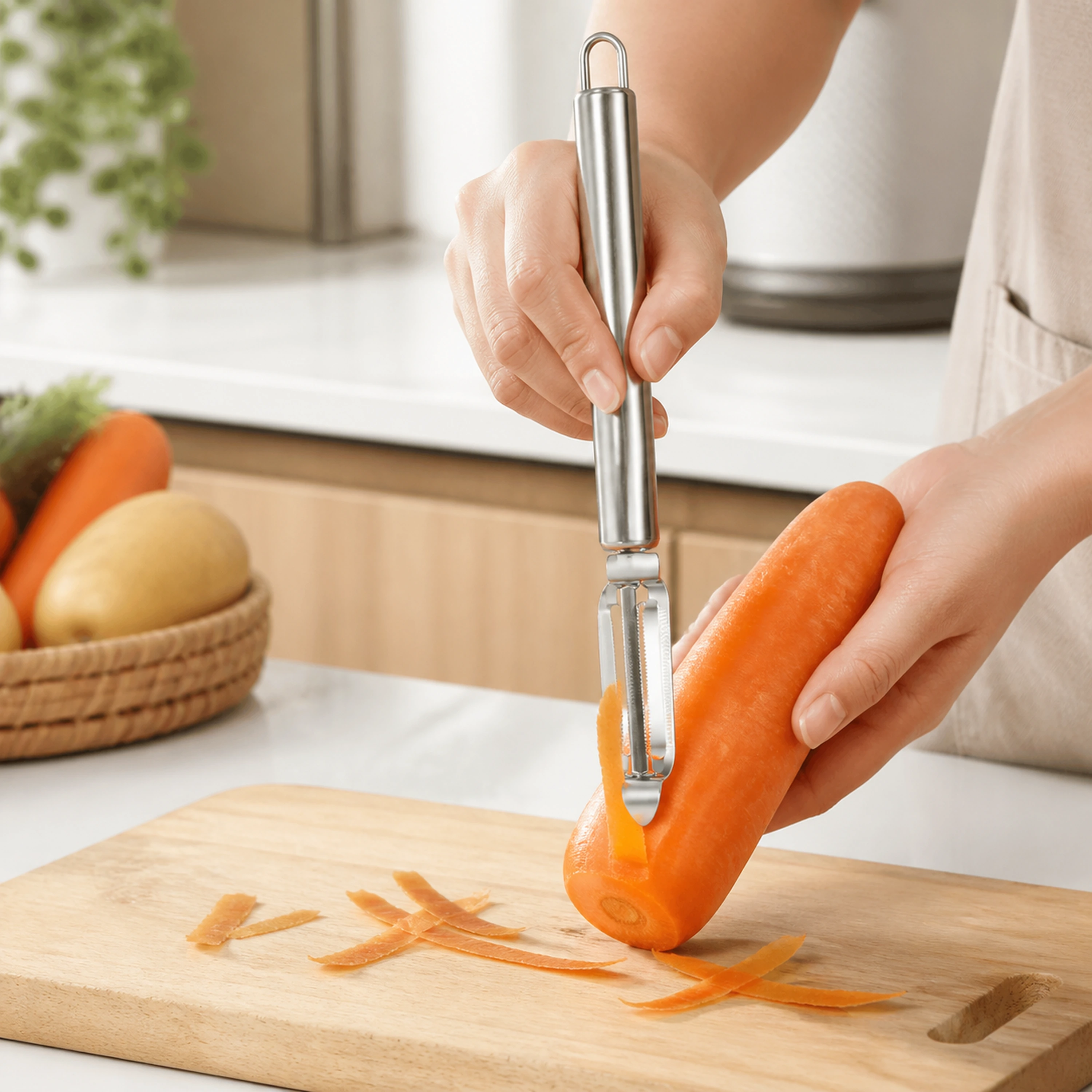Pelador acero inoxidable multifunción frutas verduras cocina