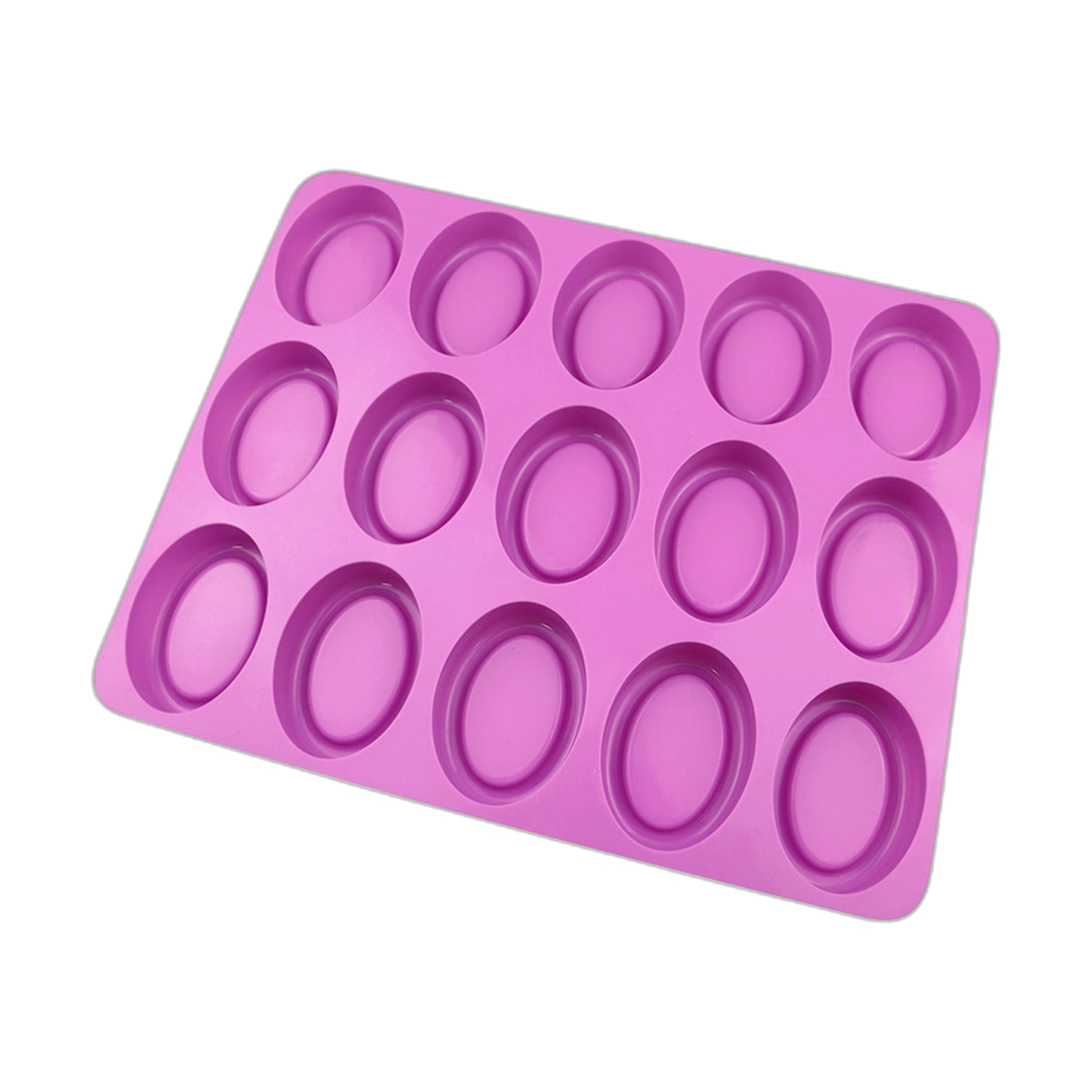 Molde de Silicona para Jabones Oval 15 Cavidades 29.5x23.8cm