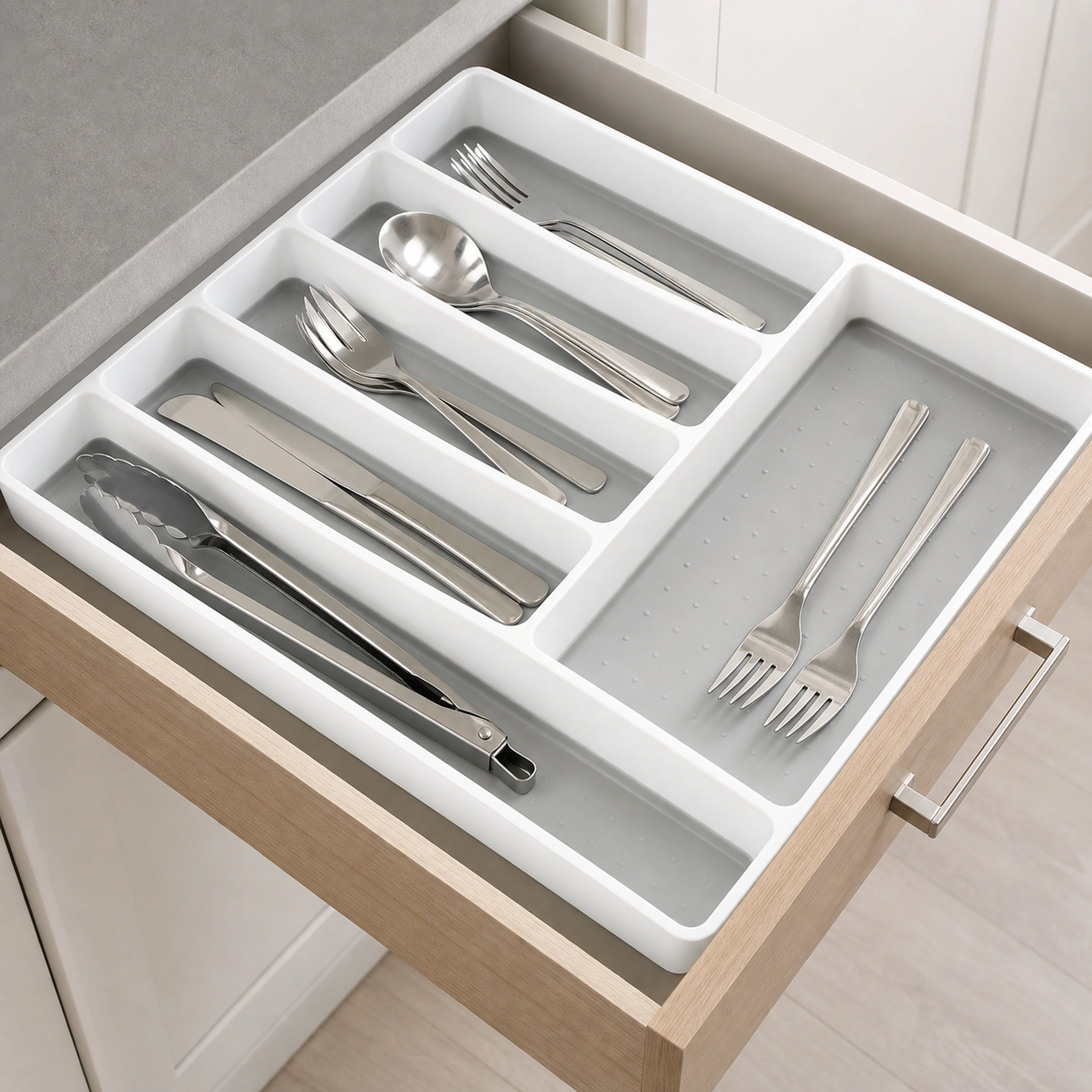 Organizador de Cajon para Cubiertos 6 Compartimentos 40.3x32.5cm