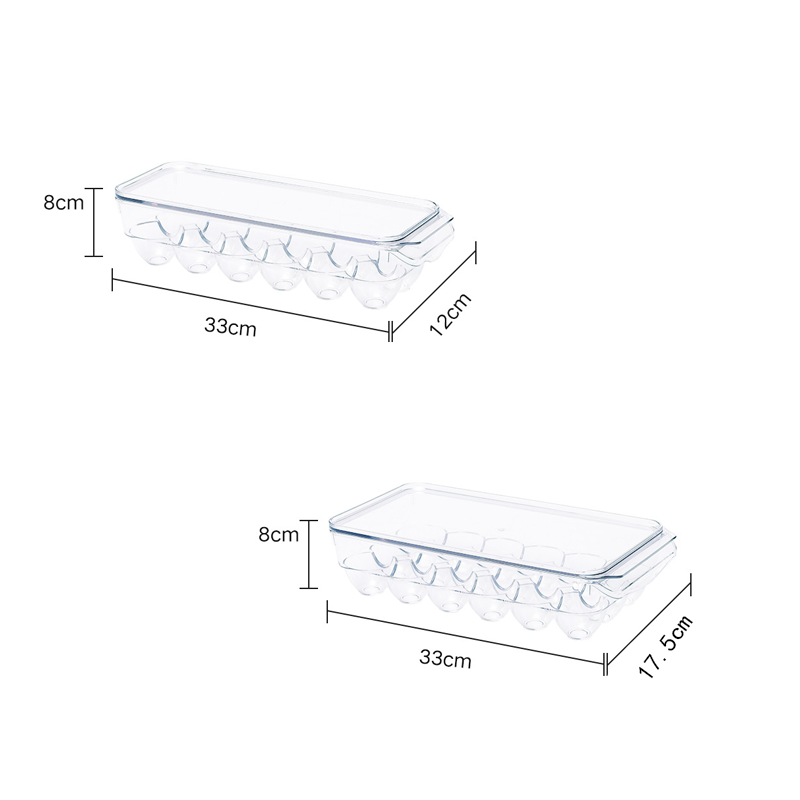 Organizador de Huevos Multitamaño PET con Tapa Transparente