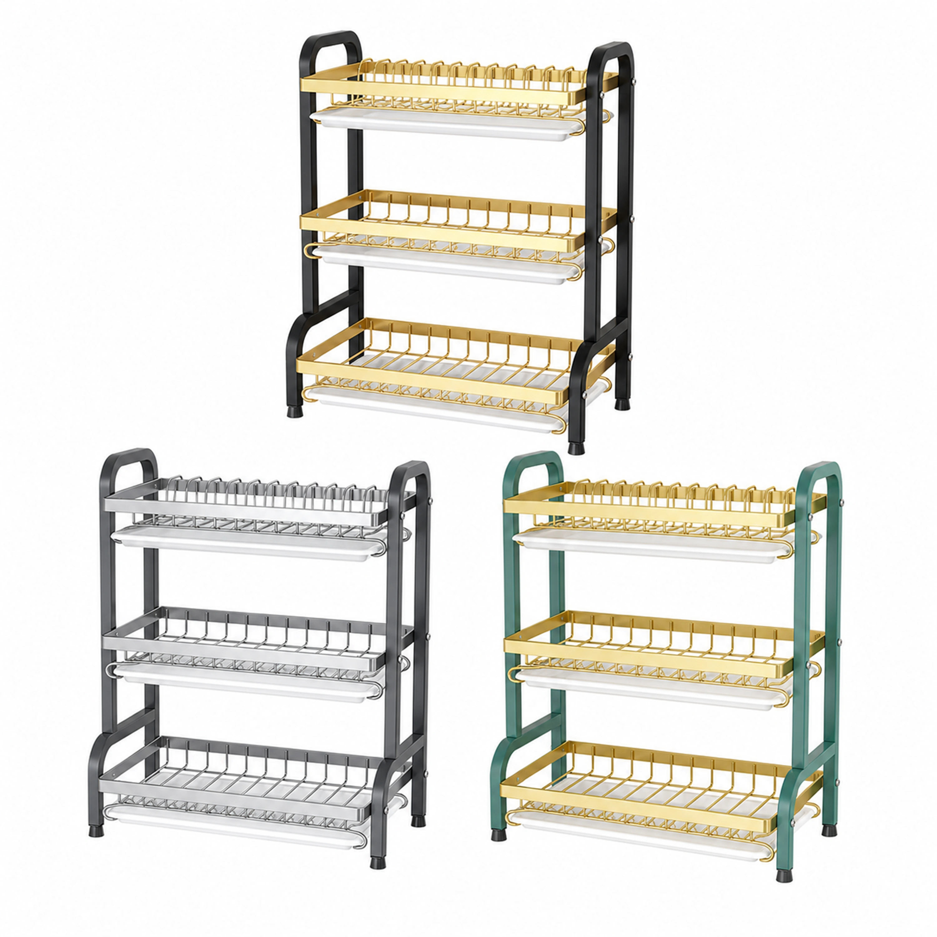 Escurridor de Platos de Acero Inoxidable Multi-nivel para Cocina image 2