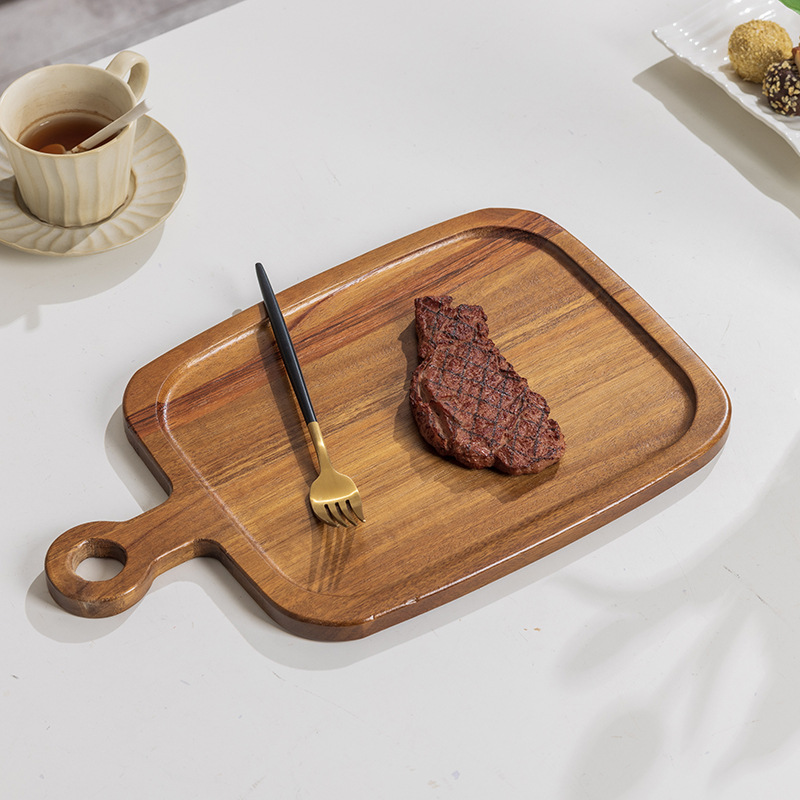 Tabla de Cortar de Madera de Acacia para Bistec Pizza y Sushi image 1