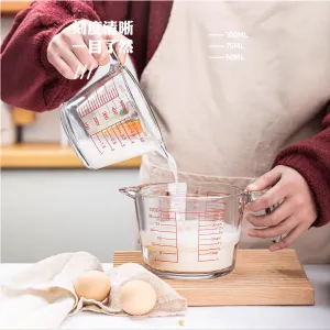 Taza Medidora de Vidrio Calentable para Repostería 350ml