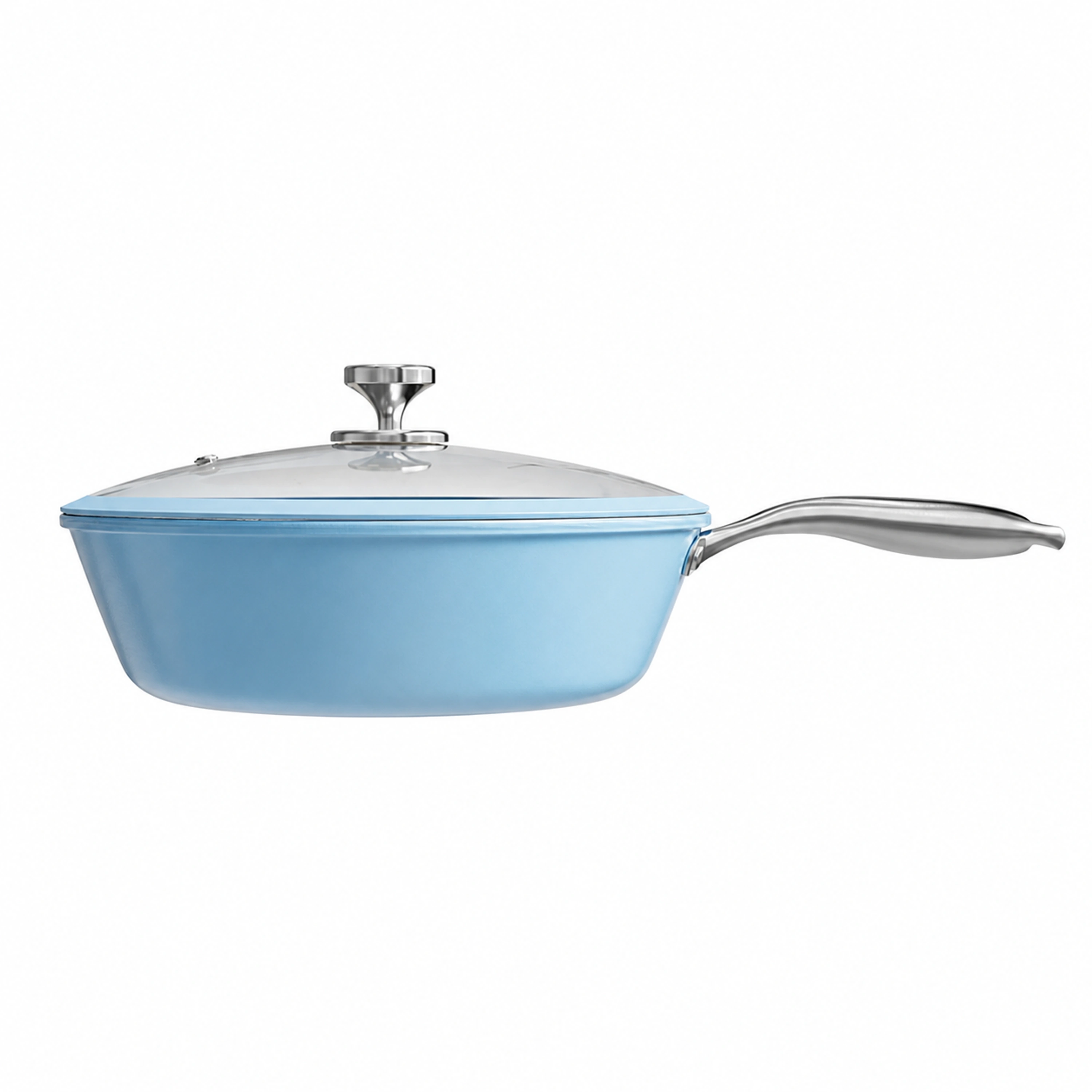 Sartén Antiadherente de Cerámica Color Azul para Cocina Doméstica