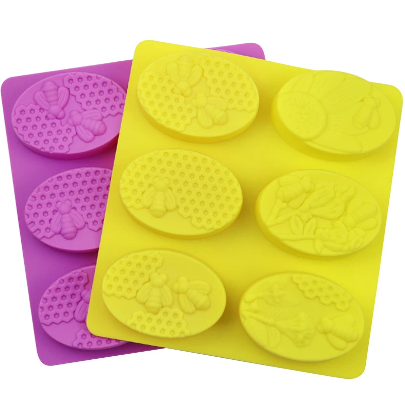 Molde de Silicona para Chocolate Abeja 6 Cavidades 21.5x20cm