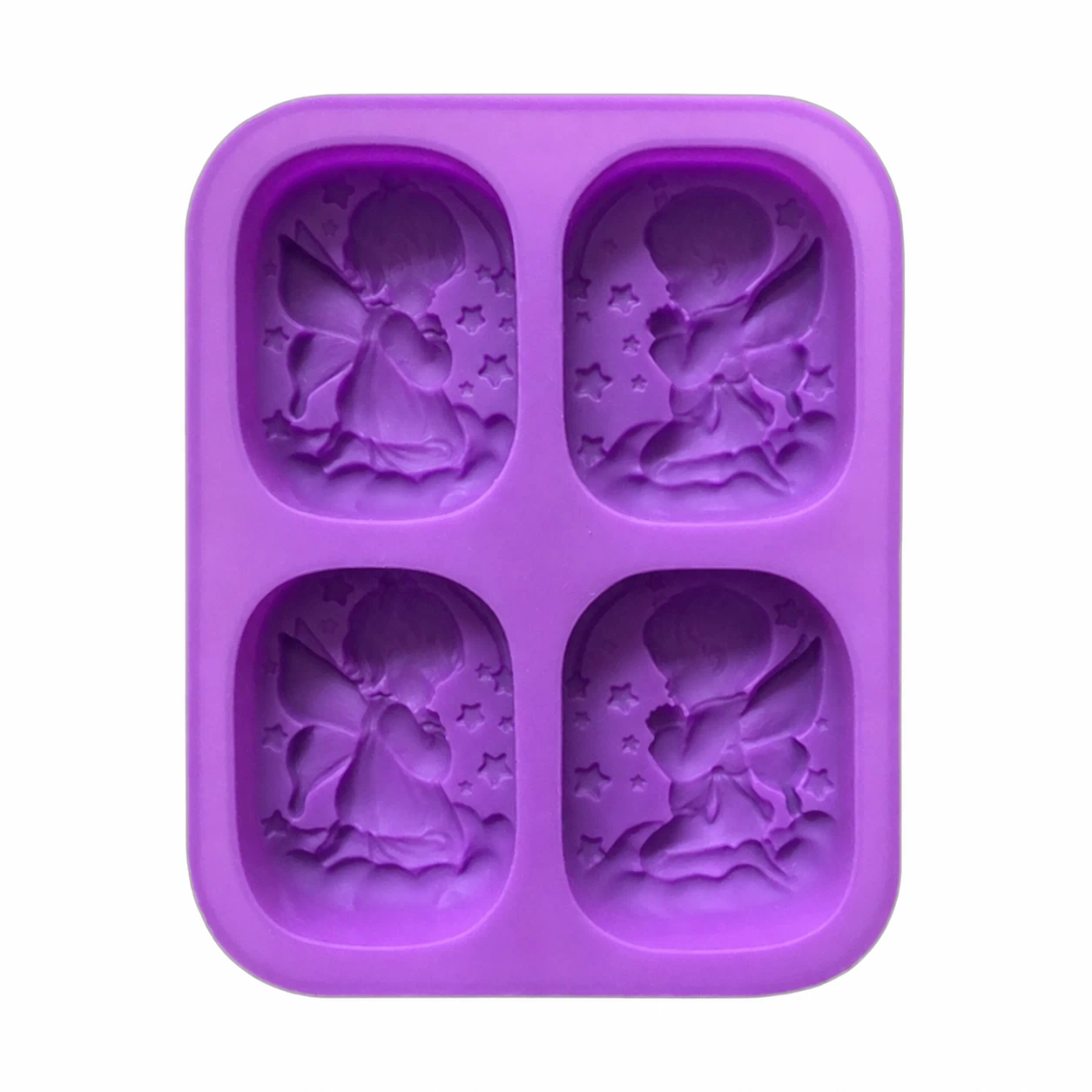 Molde de Silicona para Jabones Angel 4 Cavidades 18.4x14.3cm