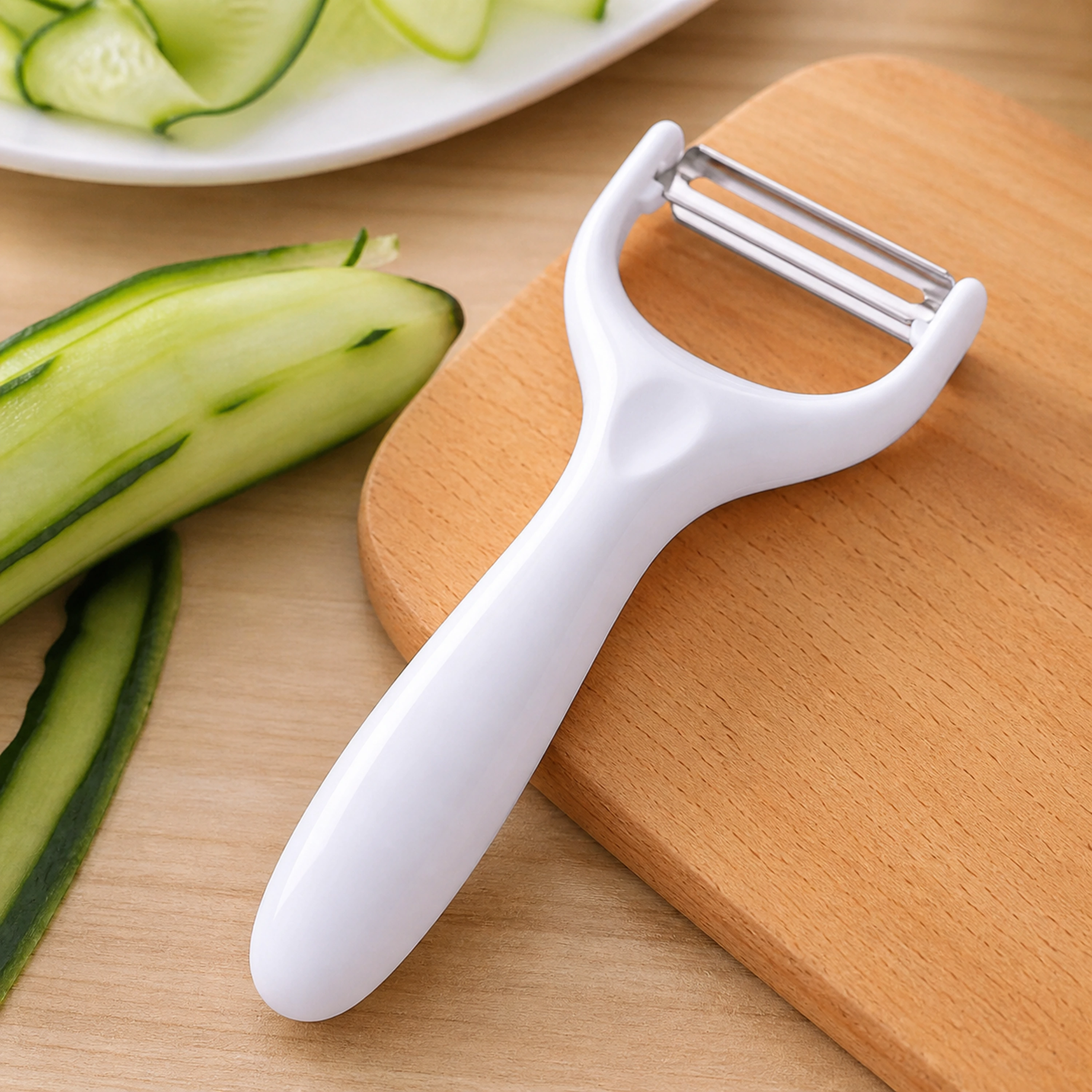 Pelador plástico+Hierro multifunción frutas verduras papas 15*3cm image 1
