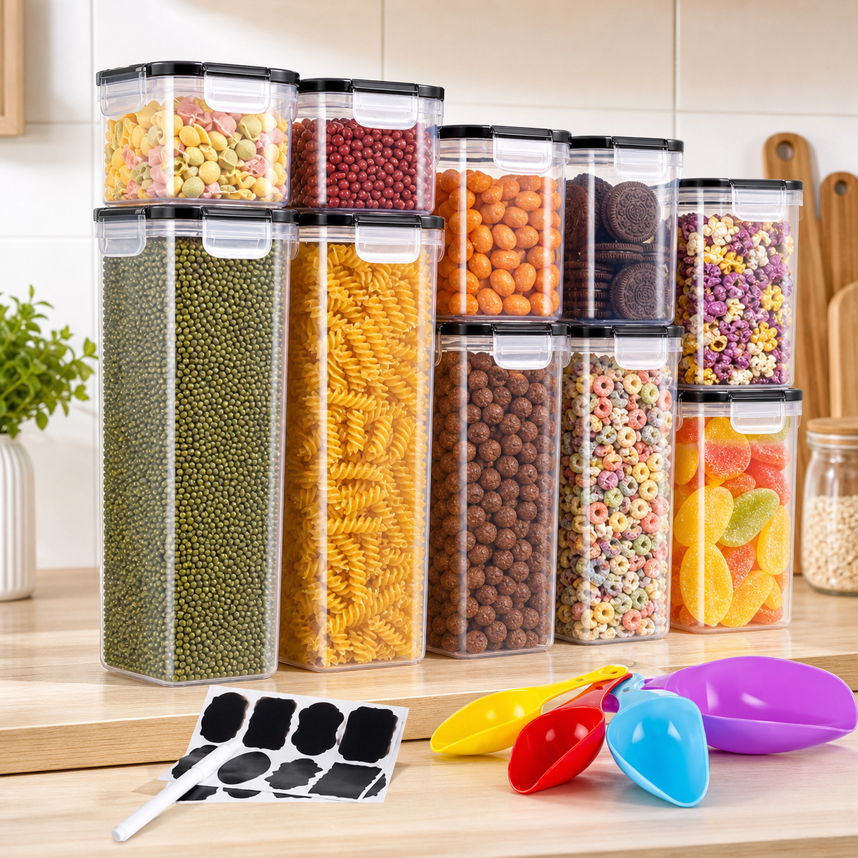 Set de 10 Contenedores de Plastico para Alimentos image 1