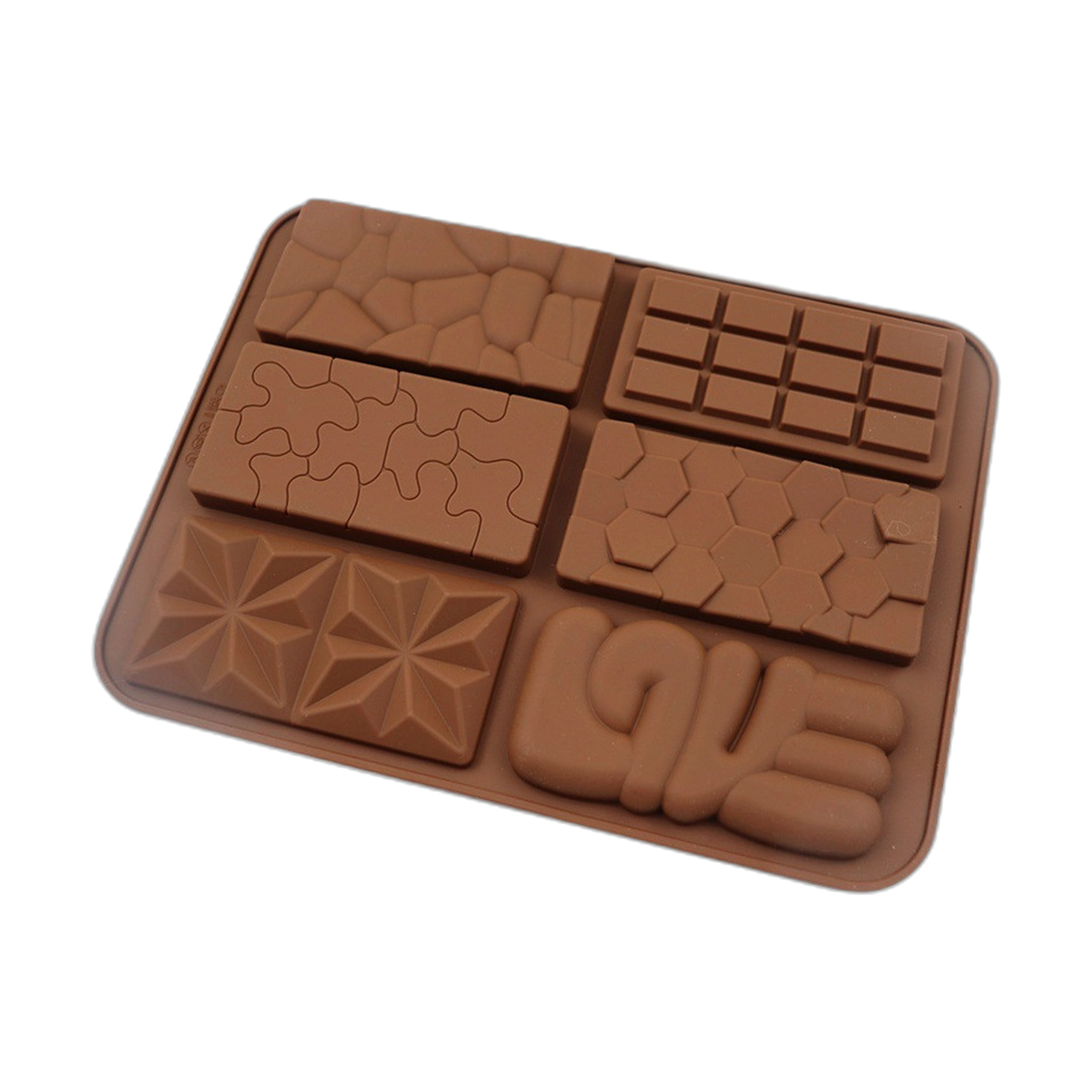 Molde de Silicona para Chocolate Waffle 6 Cavidades 20x15cm
